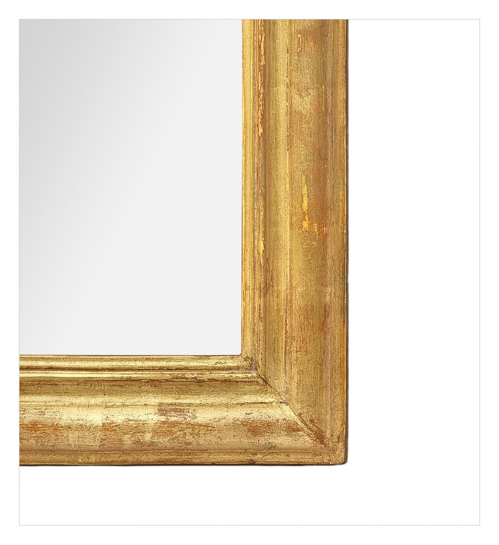 Glass French Giltwood Mirror Louis-Philippe Period, circa 1850 For Sale