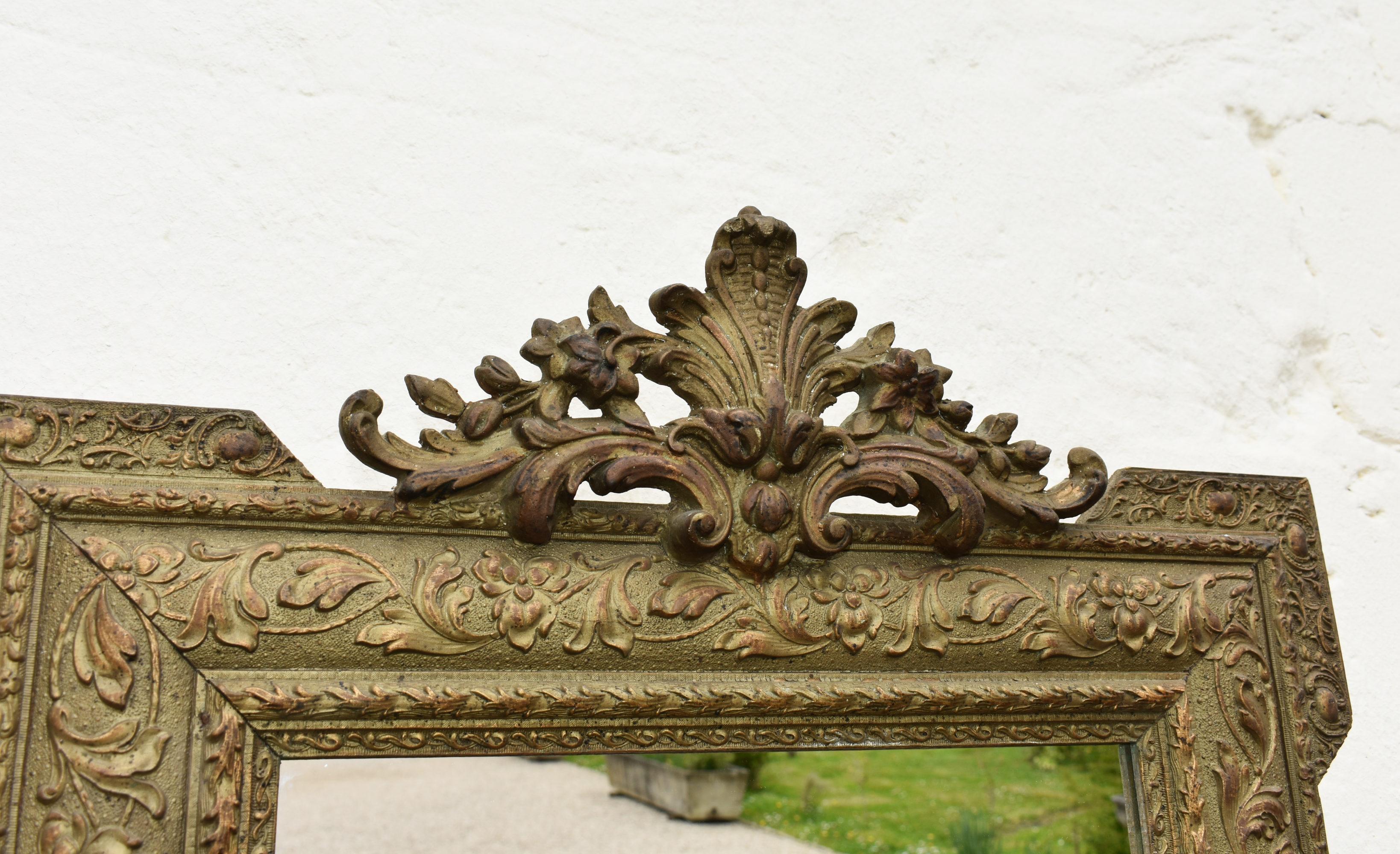XIX secolo Specchio francese in legno dorato Napoleone III Secondo Impero in vendita