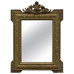 Specchio francese in legno dorato Napoleone III Secondo Impero
