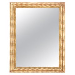 French Giltwood Mirror with Ripple Frame