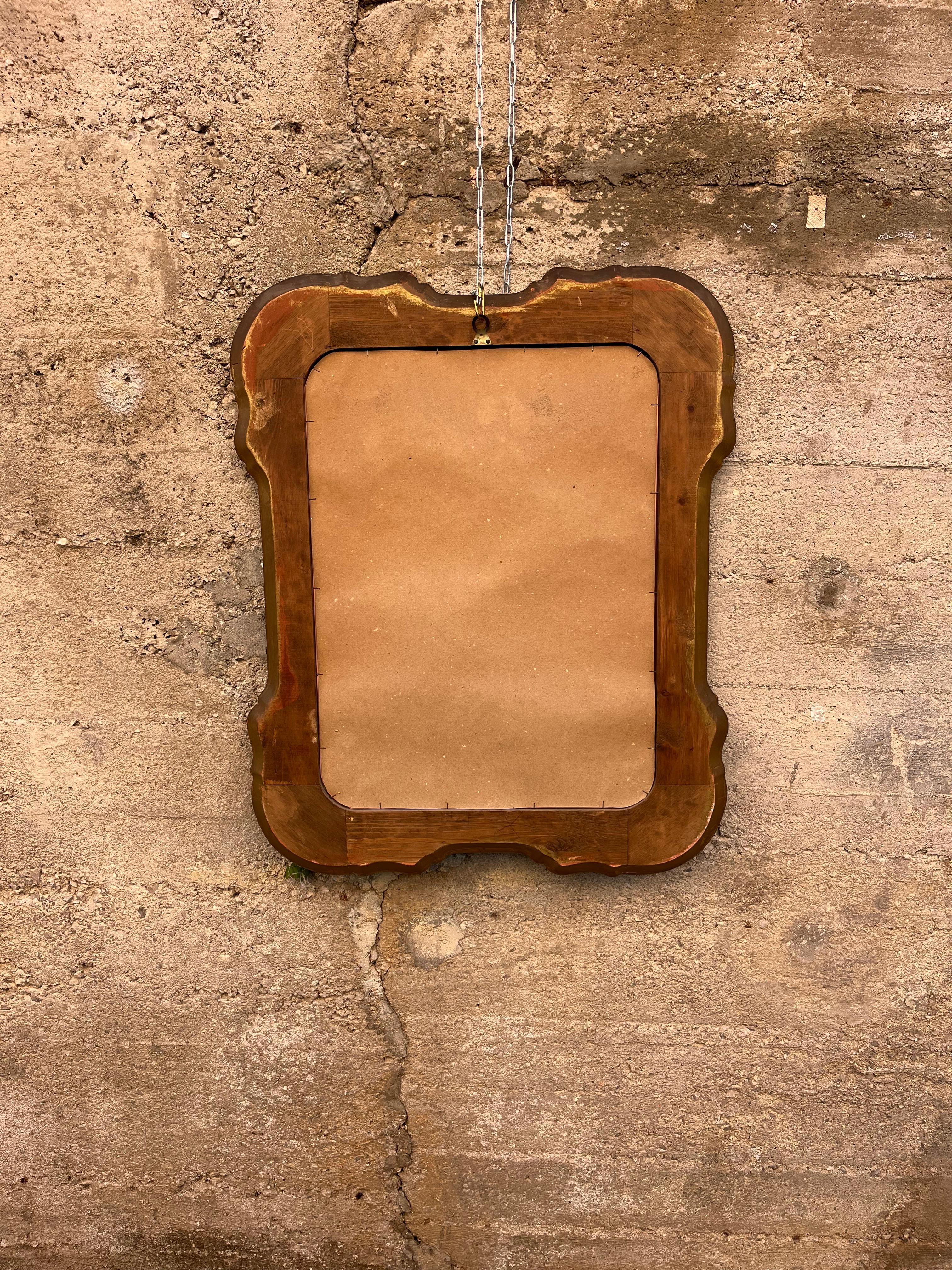 French Giltwood Wall Mirror 1950s For Sale 10