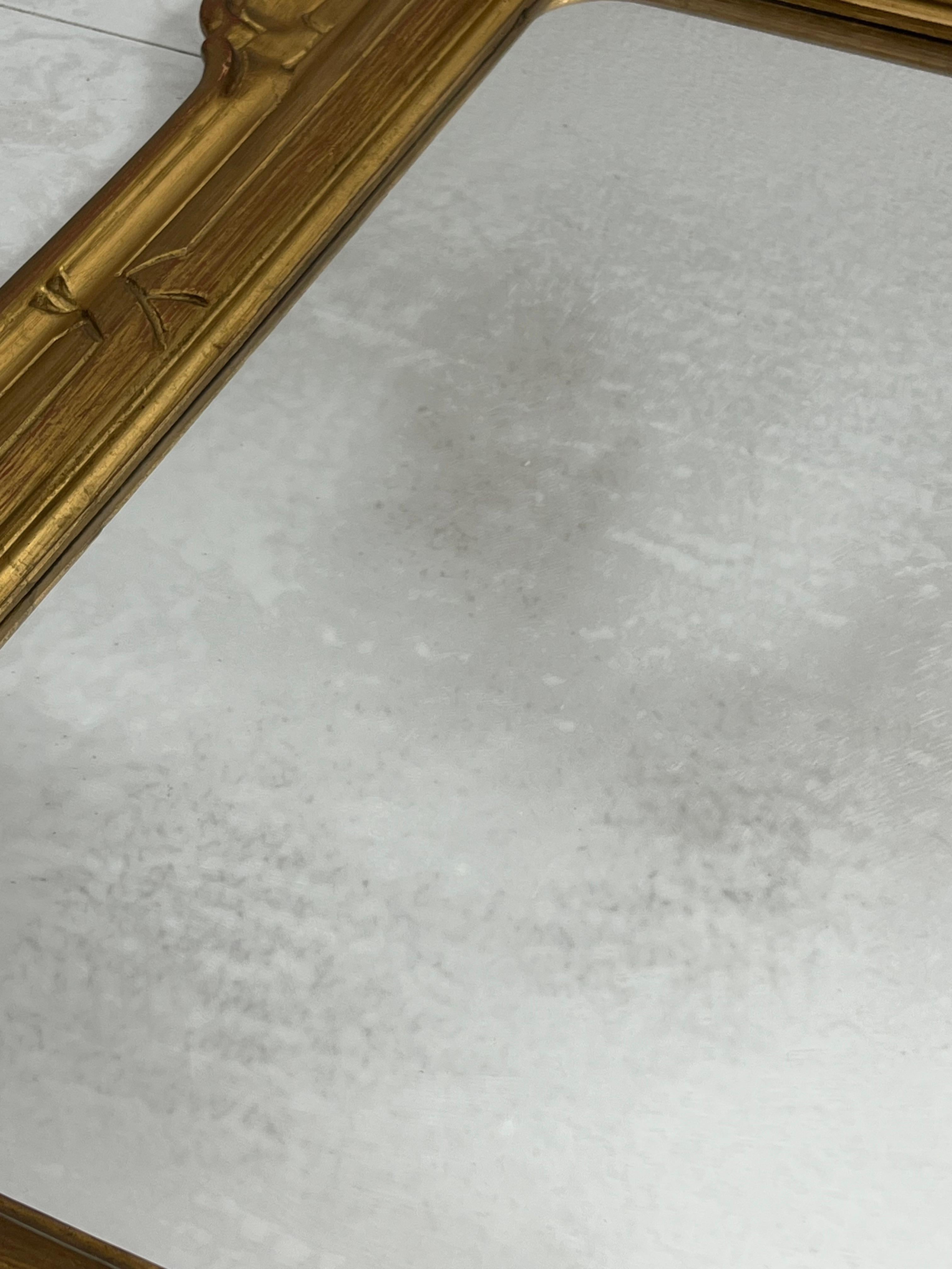 French Giltwood Wall Mirror 1950s For Sale 1