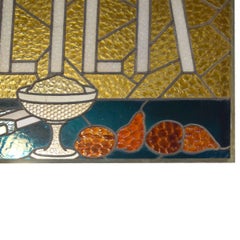 French "Glacier" Stained Glass Window