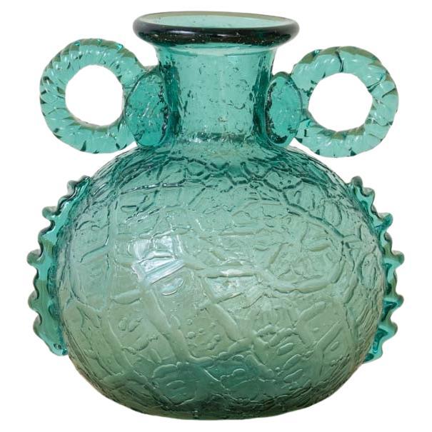 French Glass Amphora Vase For Sale