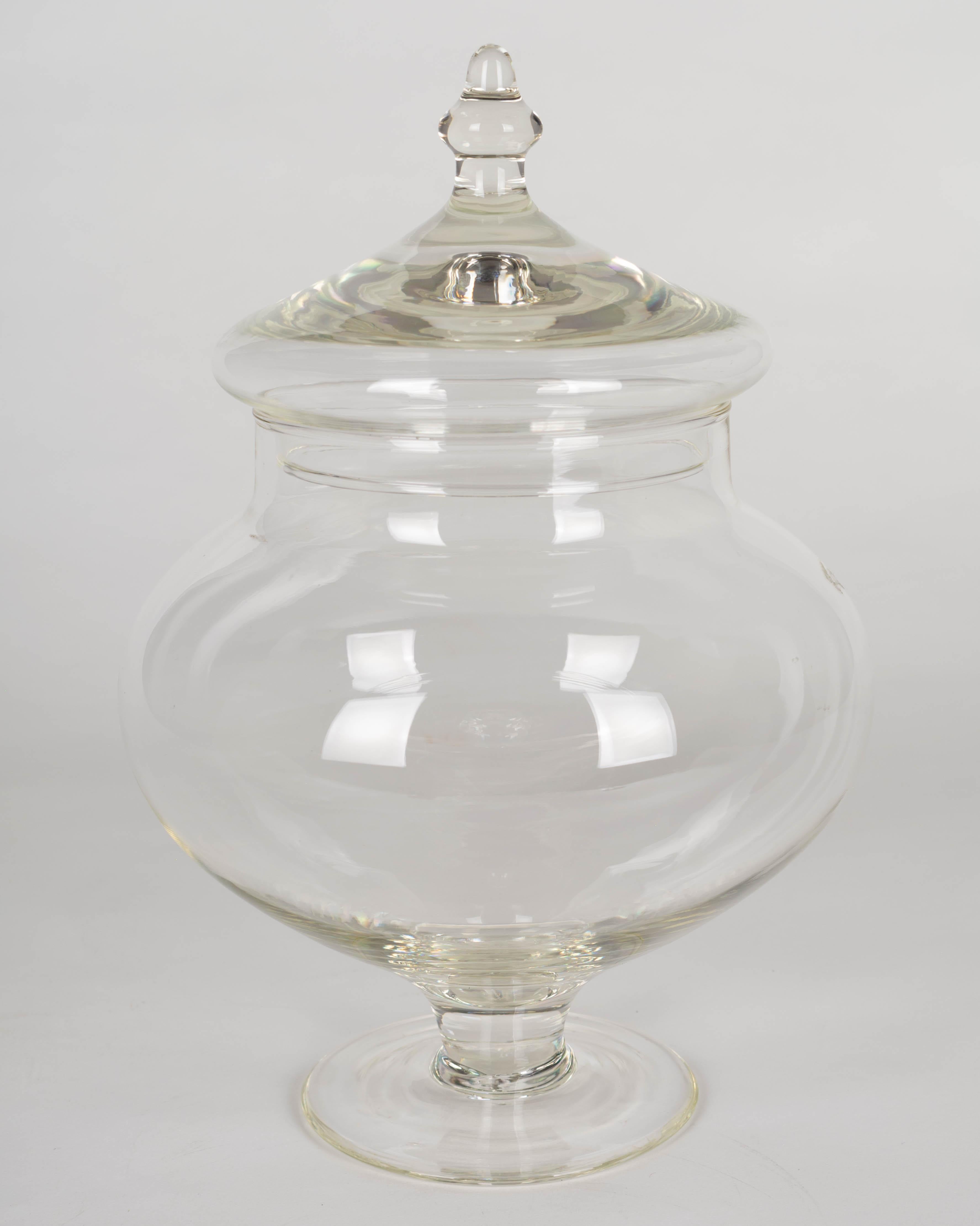 French Glass Apothecary Jars, Set of 4 For Sale 1