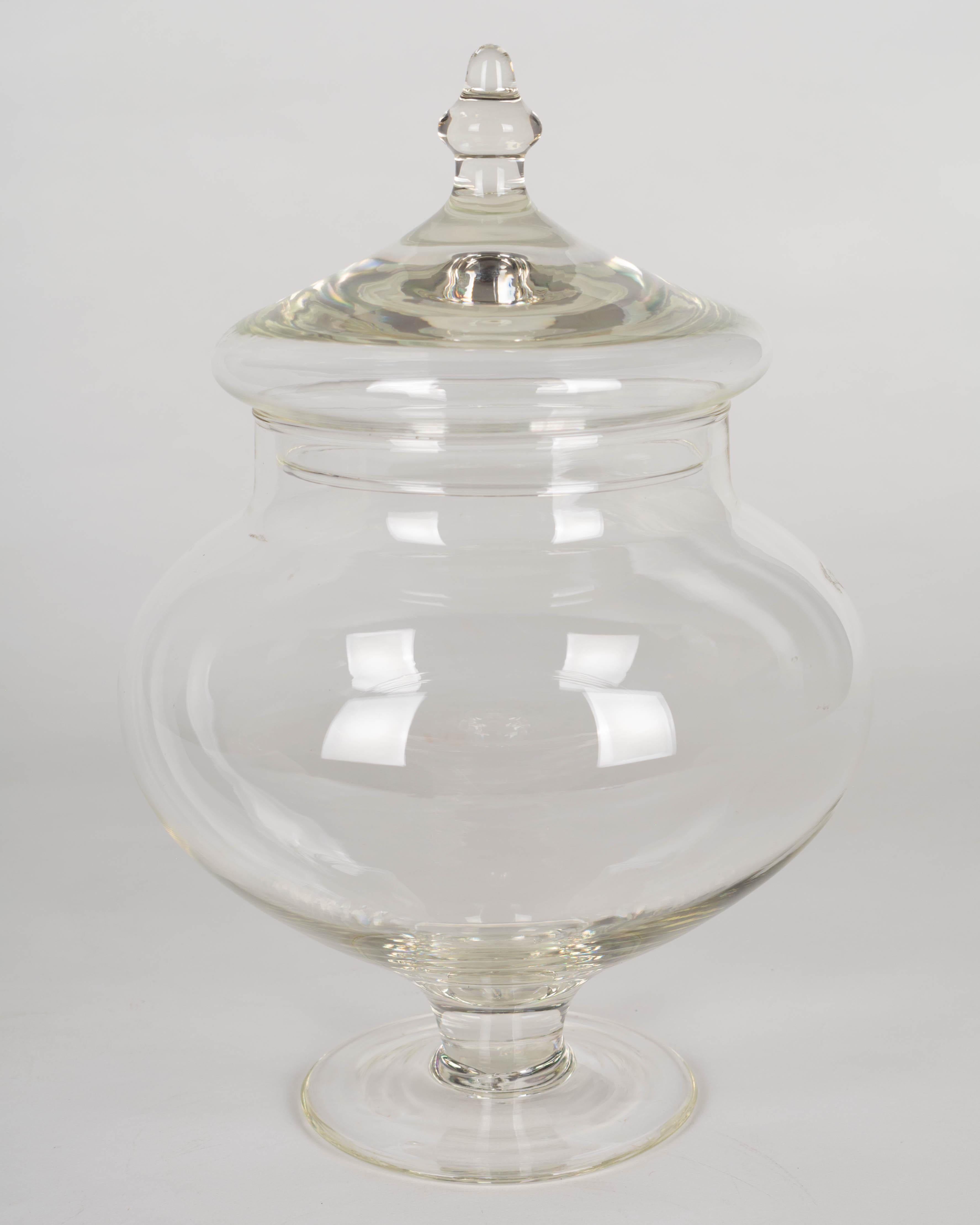 French Glass Apothecary Jars, Set of 4 For Sale 2