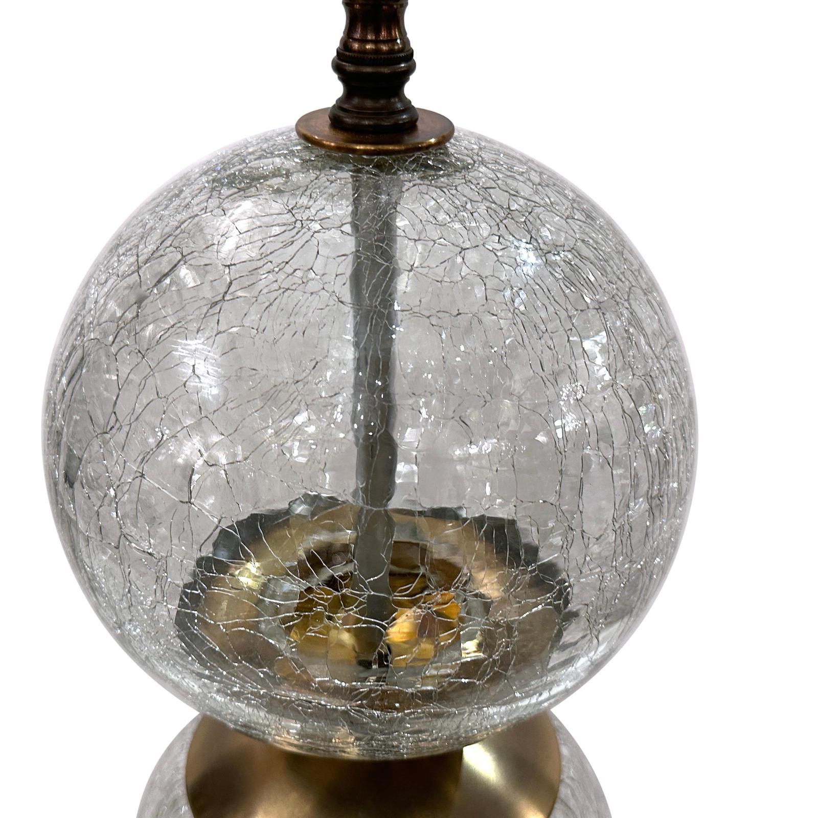Mid-20th Century French Glass Ball Lamp For Sale