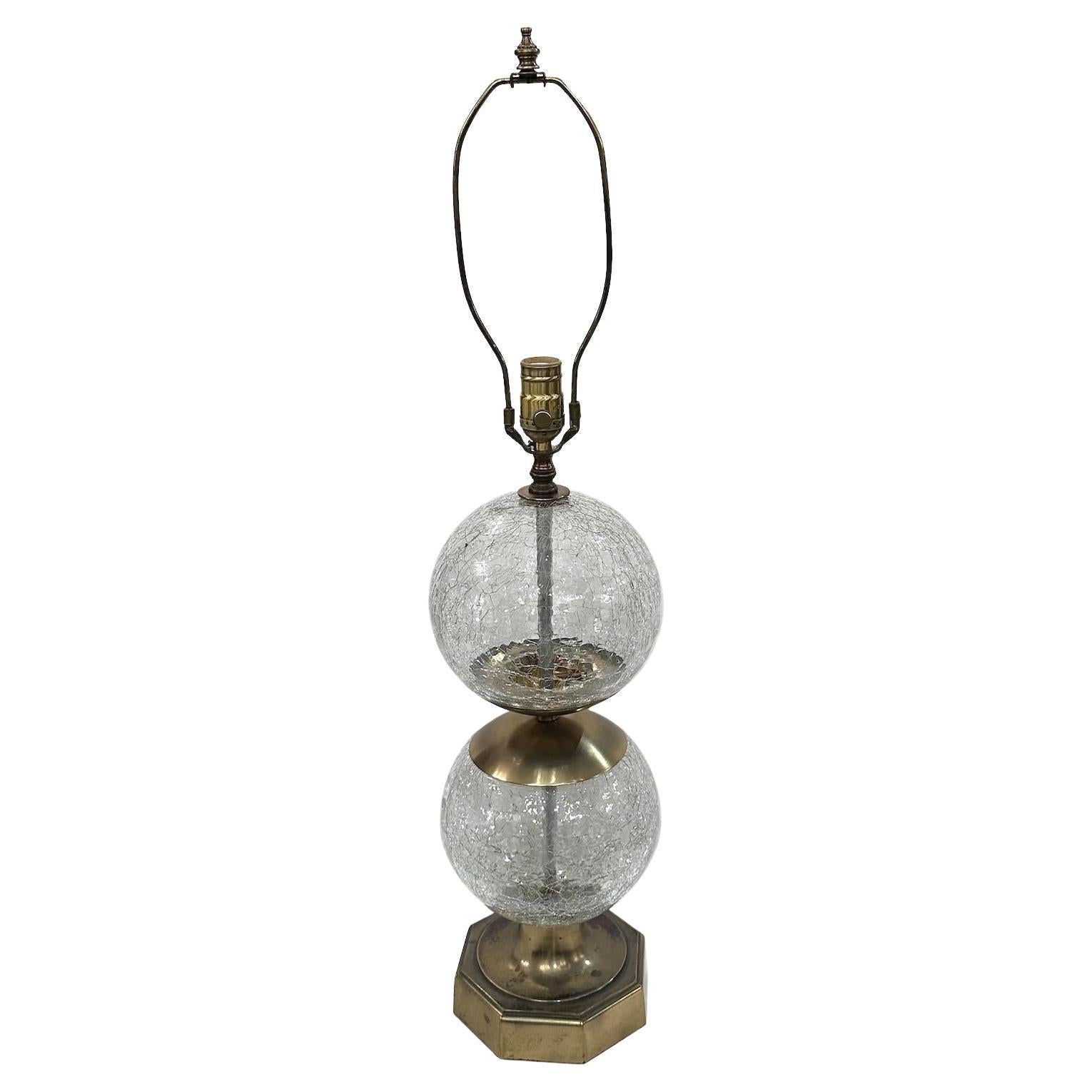 French Glass Ball Lamp