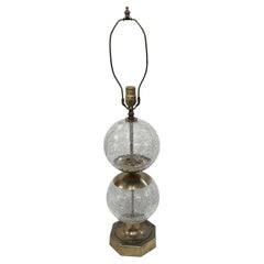 Vintage French Glass Ball Lamp