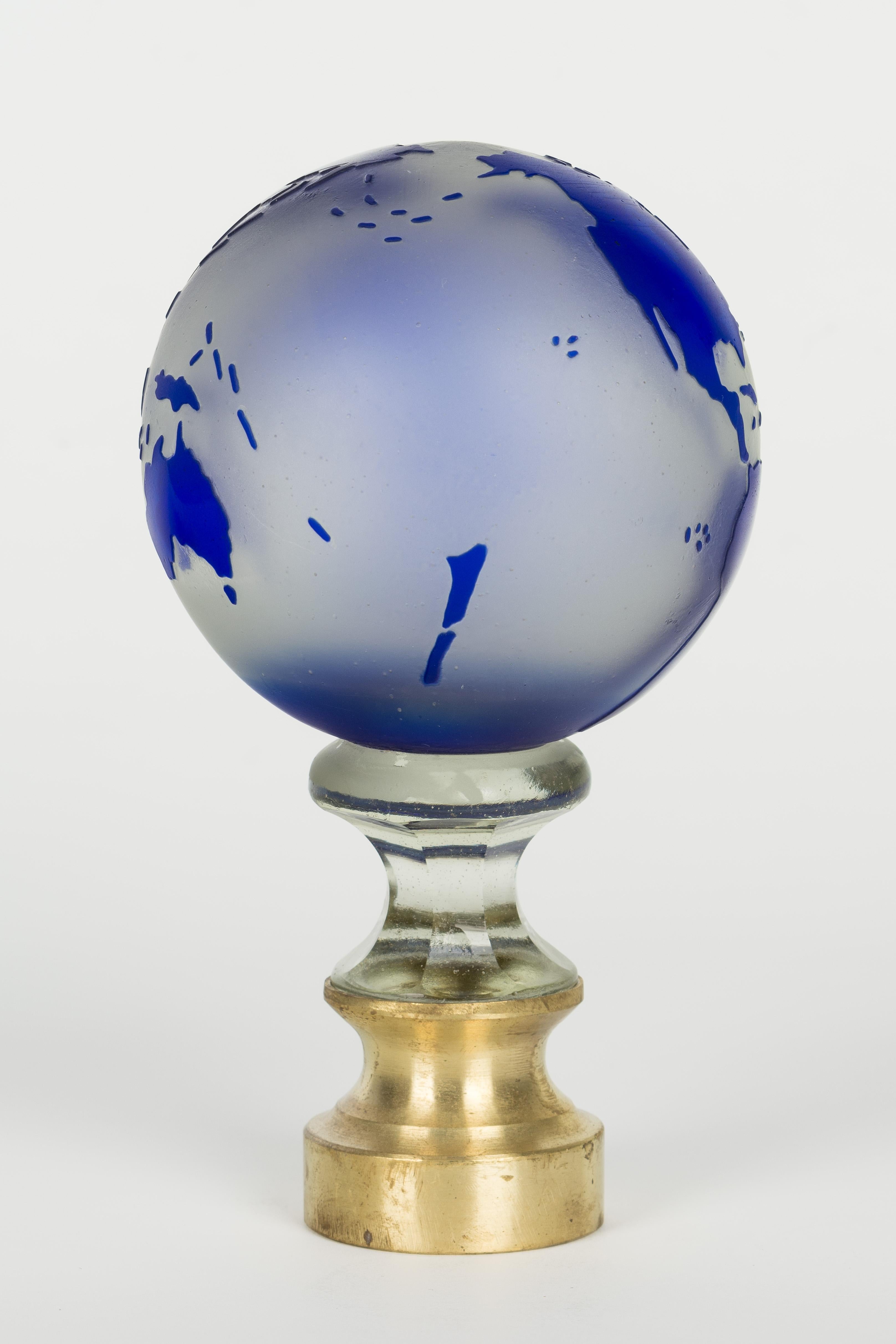 20th Century French Glass Boule d'Escalier Globe