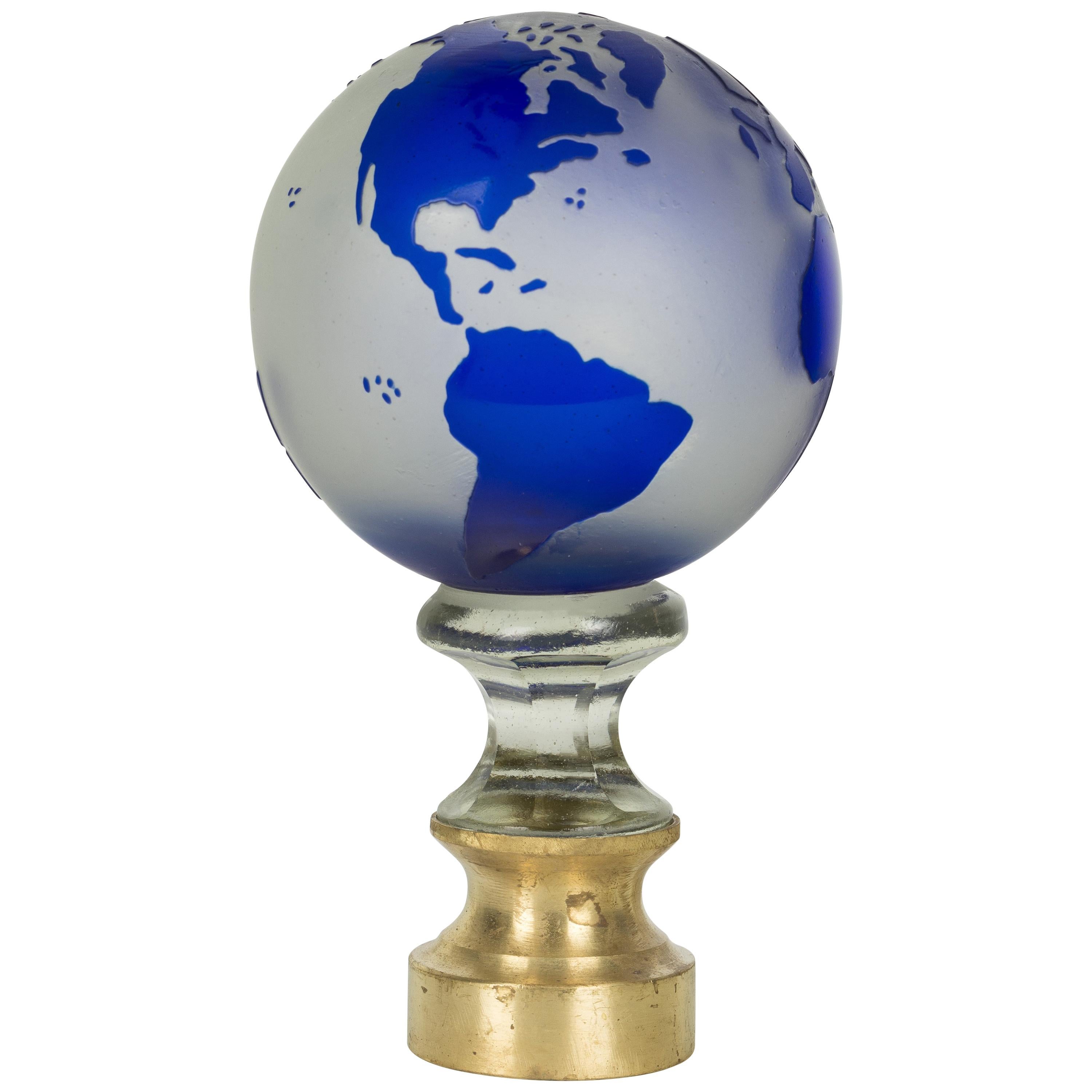French Glass Boule d'Escalier Globe