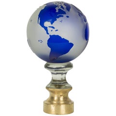 French Glass Boule d'Escalier Globe