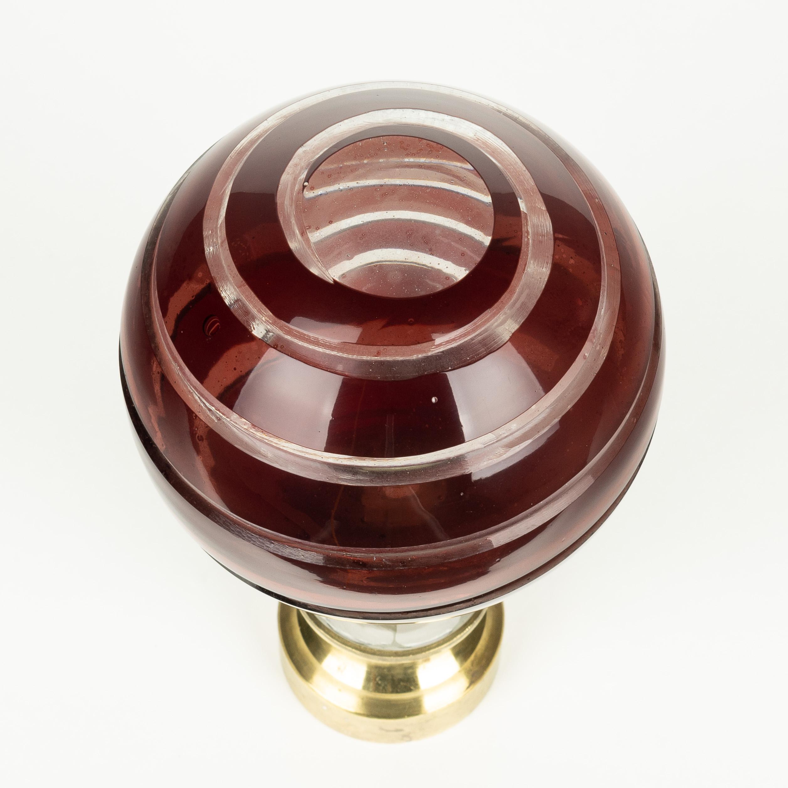 20th Century French Glass Boule d'Escalier or Newel Post Finial