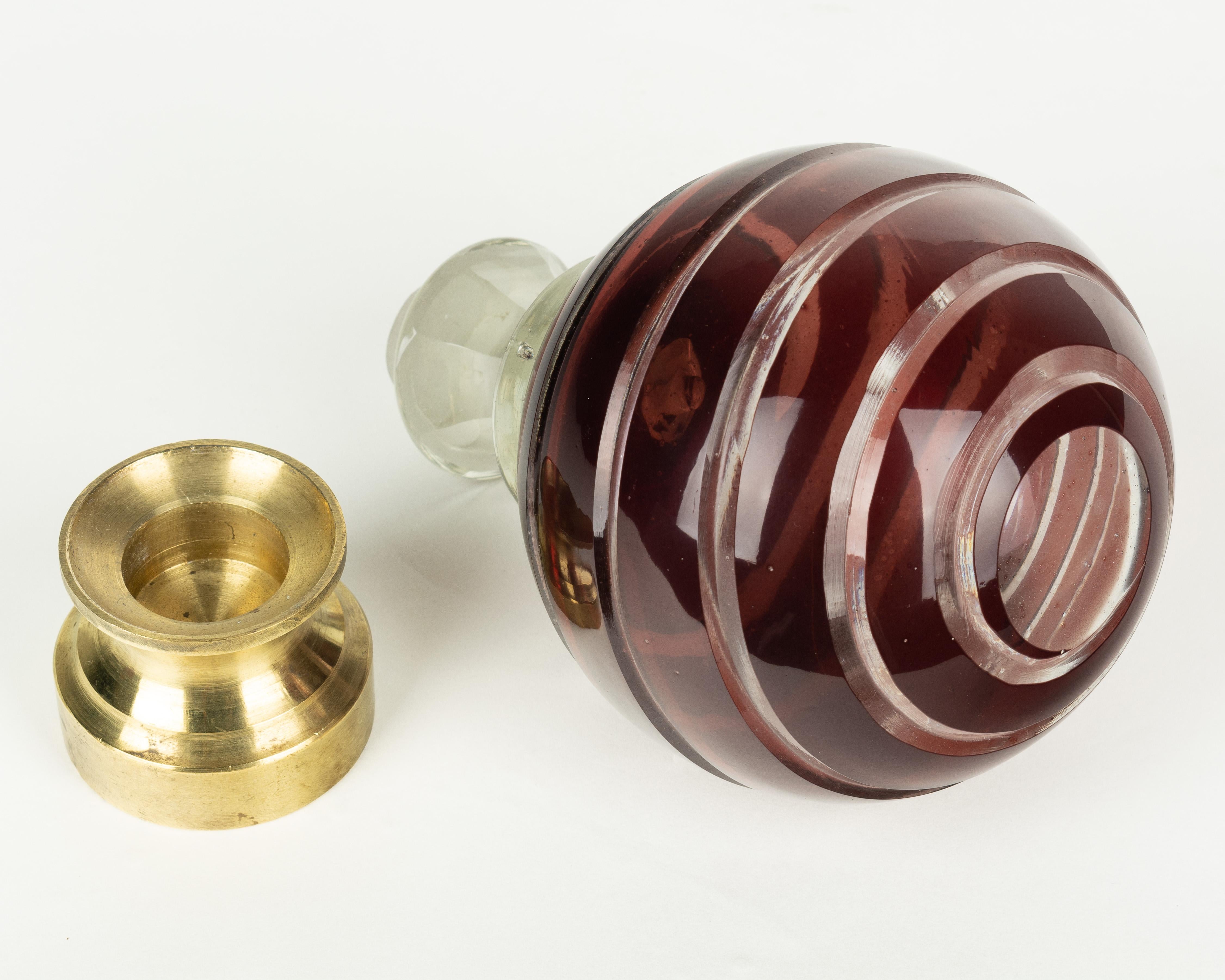 French Glass Boule d'Escalier or Newel Post Finial 2
