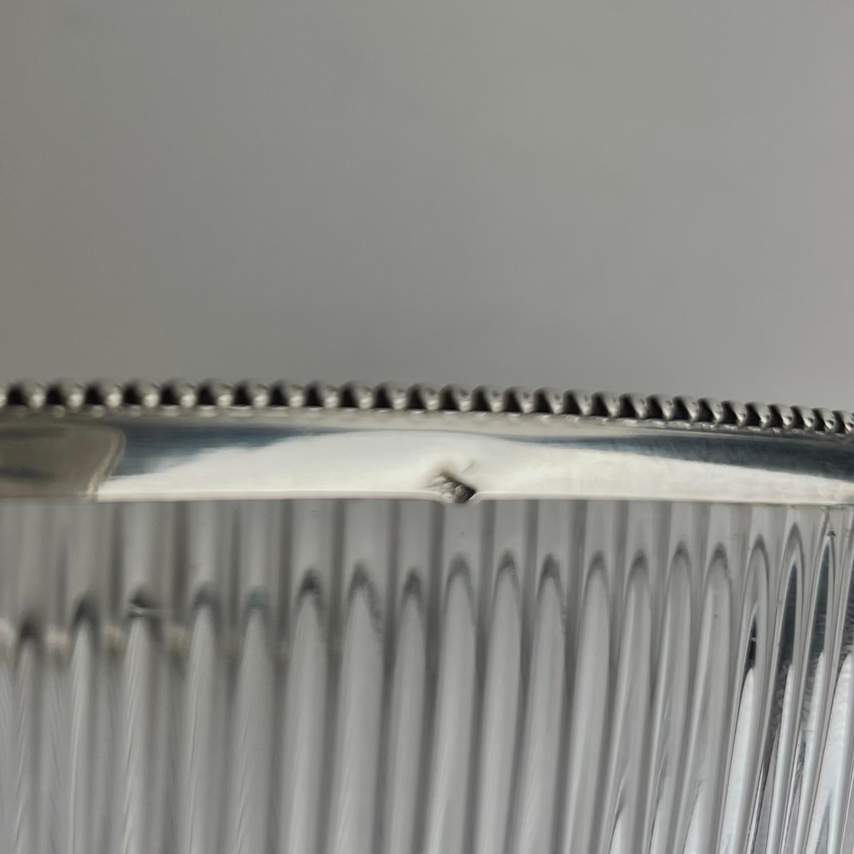Coupe en verre français avec monture en argent estampillé, première moitié du 20e siècle en vente 4