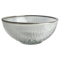 Coupe en verre français avec monture en argent estampillé, première moitié du 20e siècle