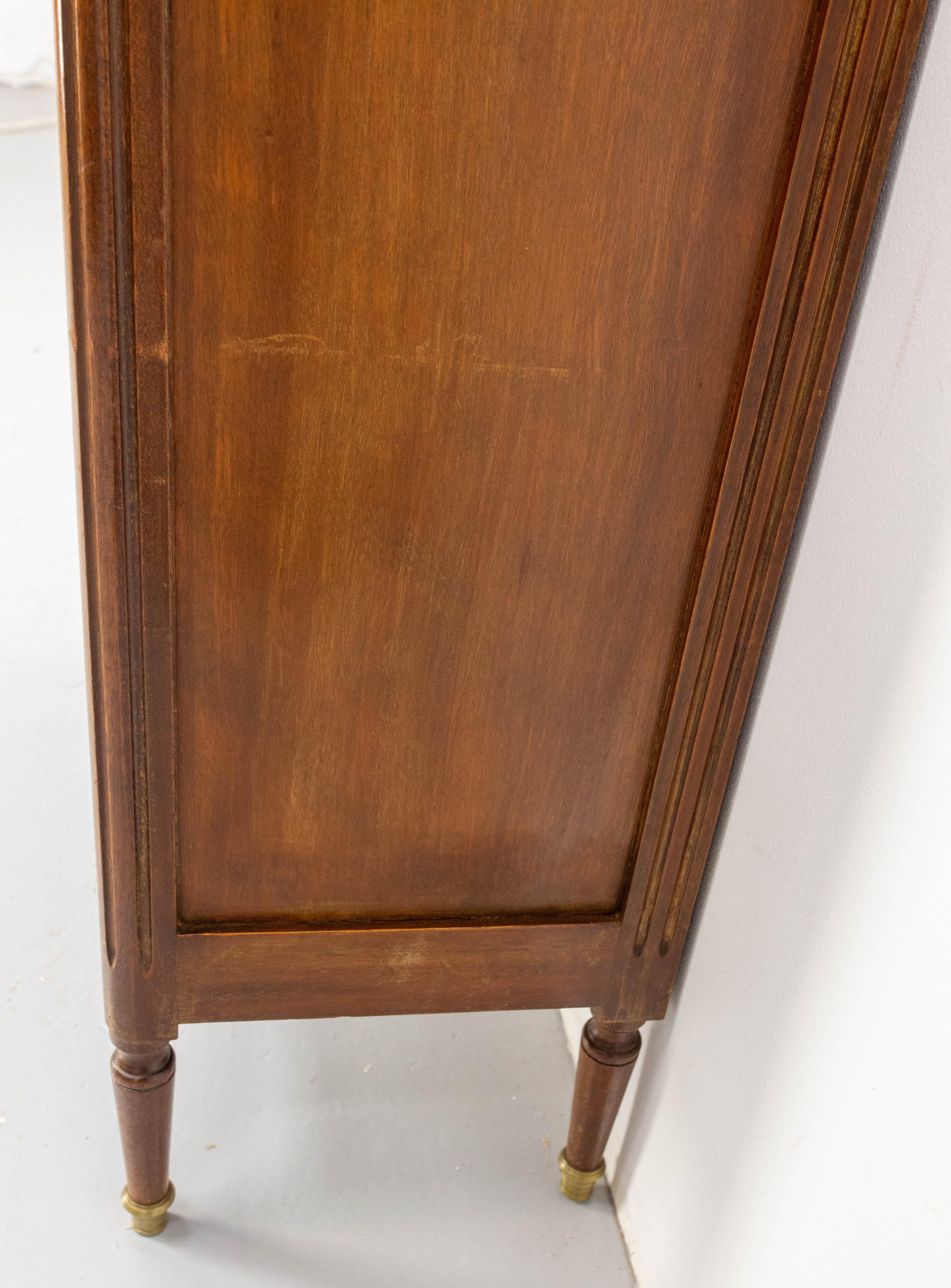 Vitrine ou petit meuble en verre massif Iroko, français, vers 1920 en vente 4