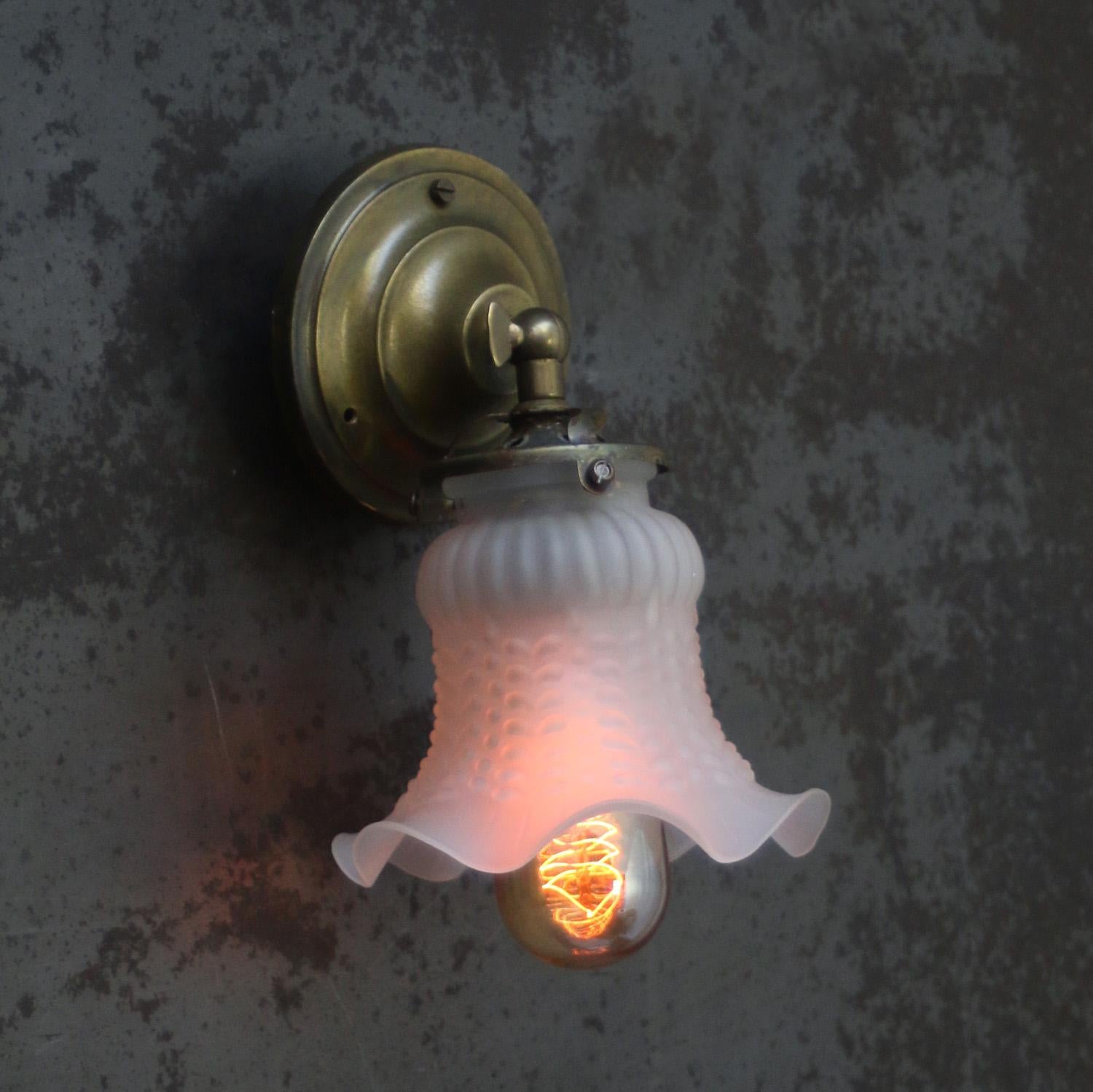 Frosted French glass frosted Glass Flush Mount Ceiling Lamp For Sale