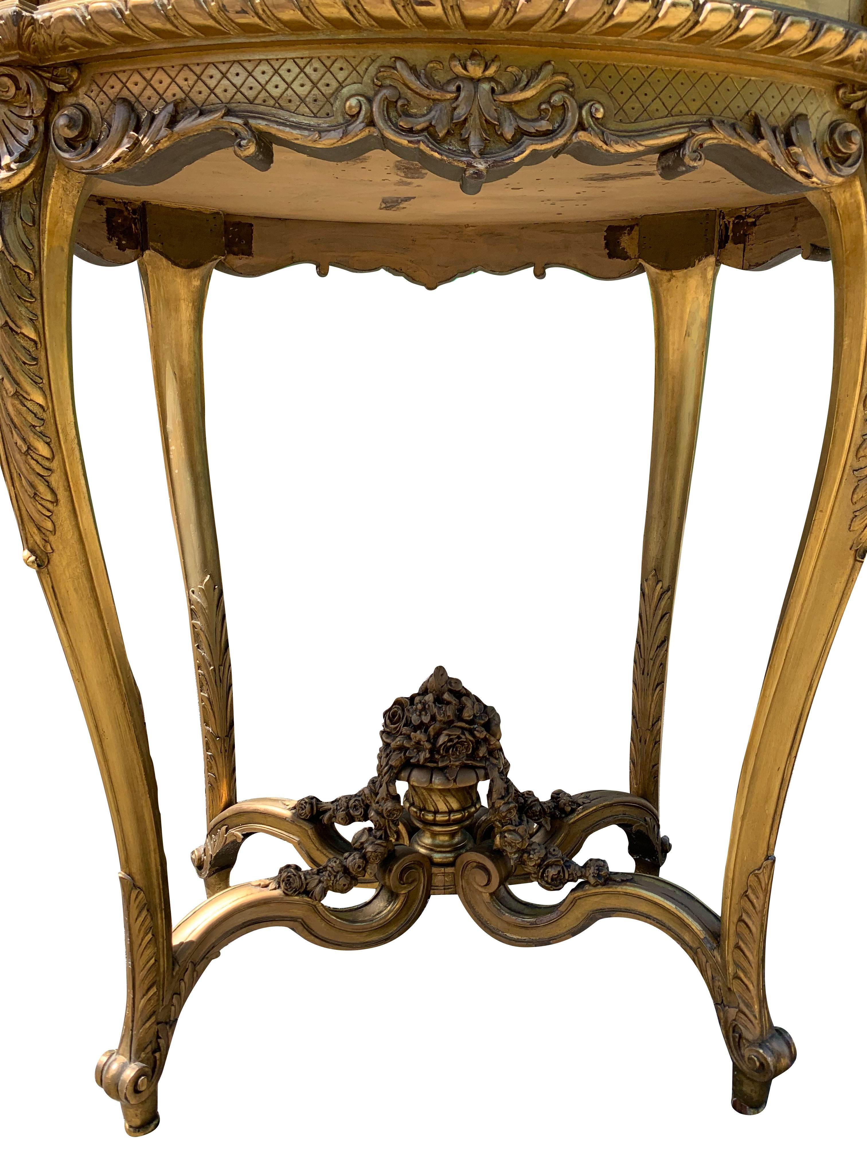 French Glass Gold Gilt Curio Display Cabinet 2