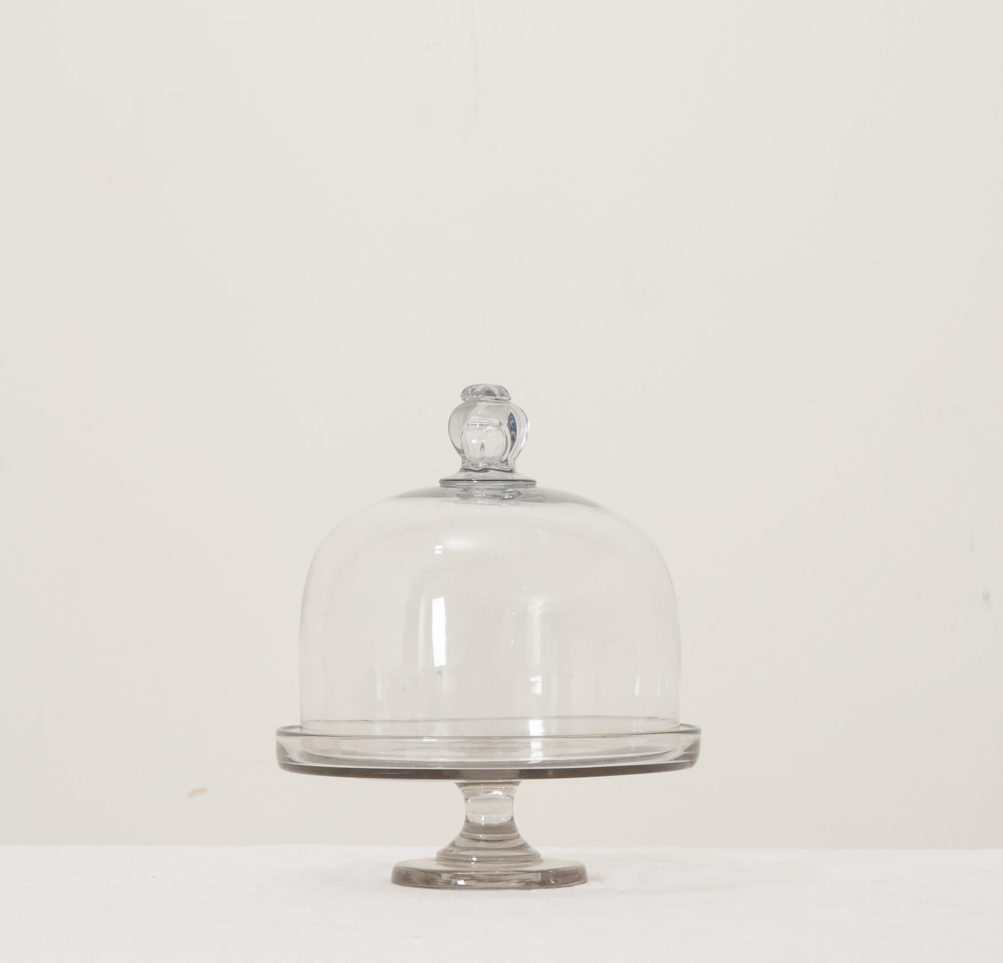 Other French Glass Pastry Display Dome on Pedestal For Sale