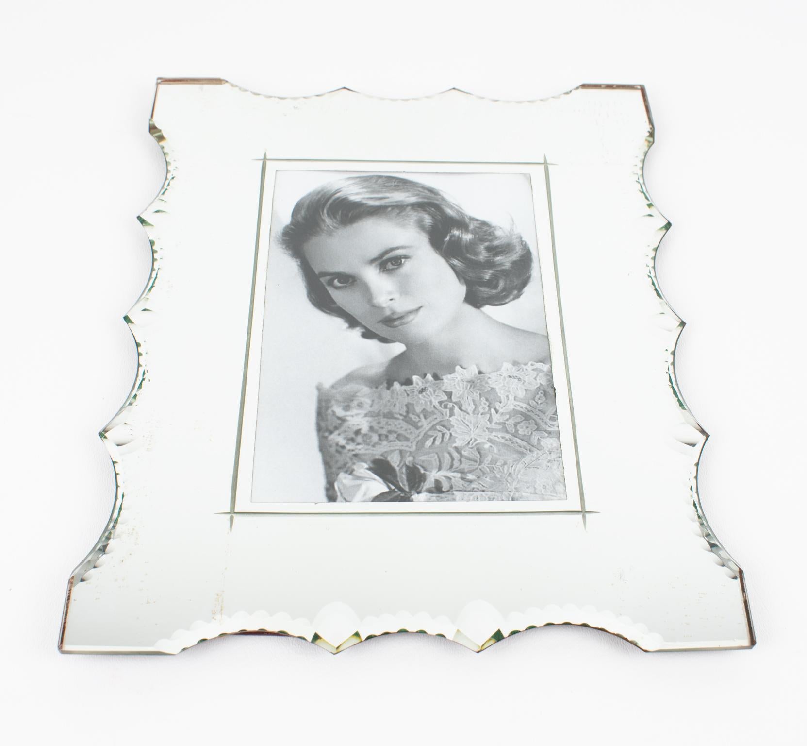 Beveled Glass Picture Frame, circa 1940 In Good Condition In Atlanta, GA