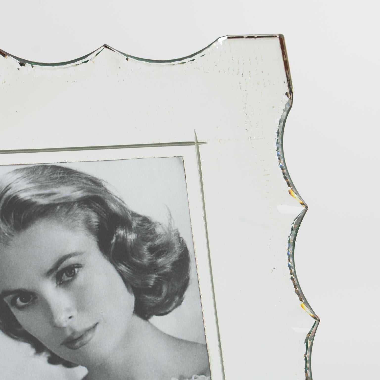 Mirror Beveled Glass Picture Frame, circa 1940