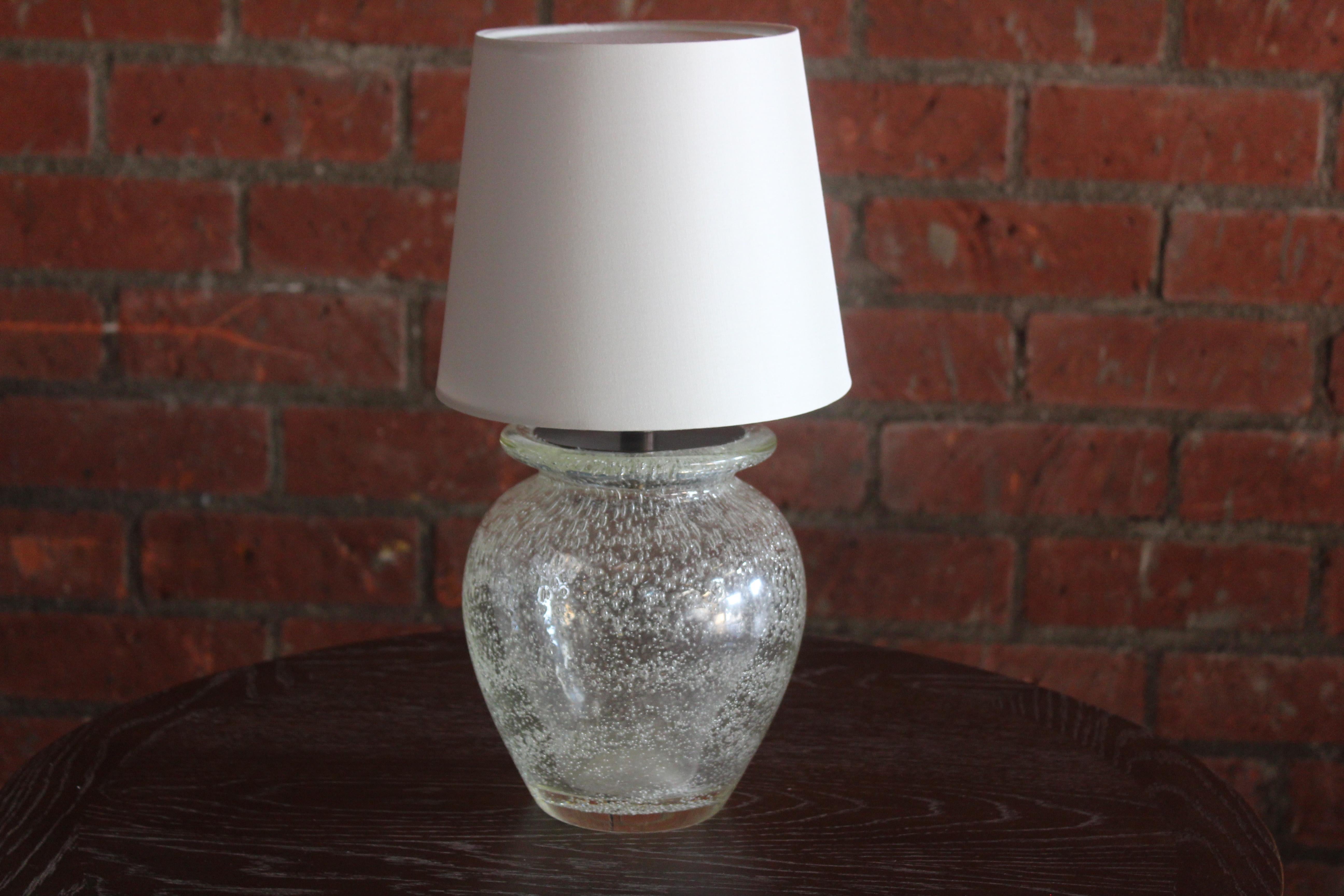 French Glass Table Lamp by Daum, 1950s 5