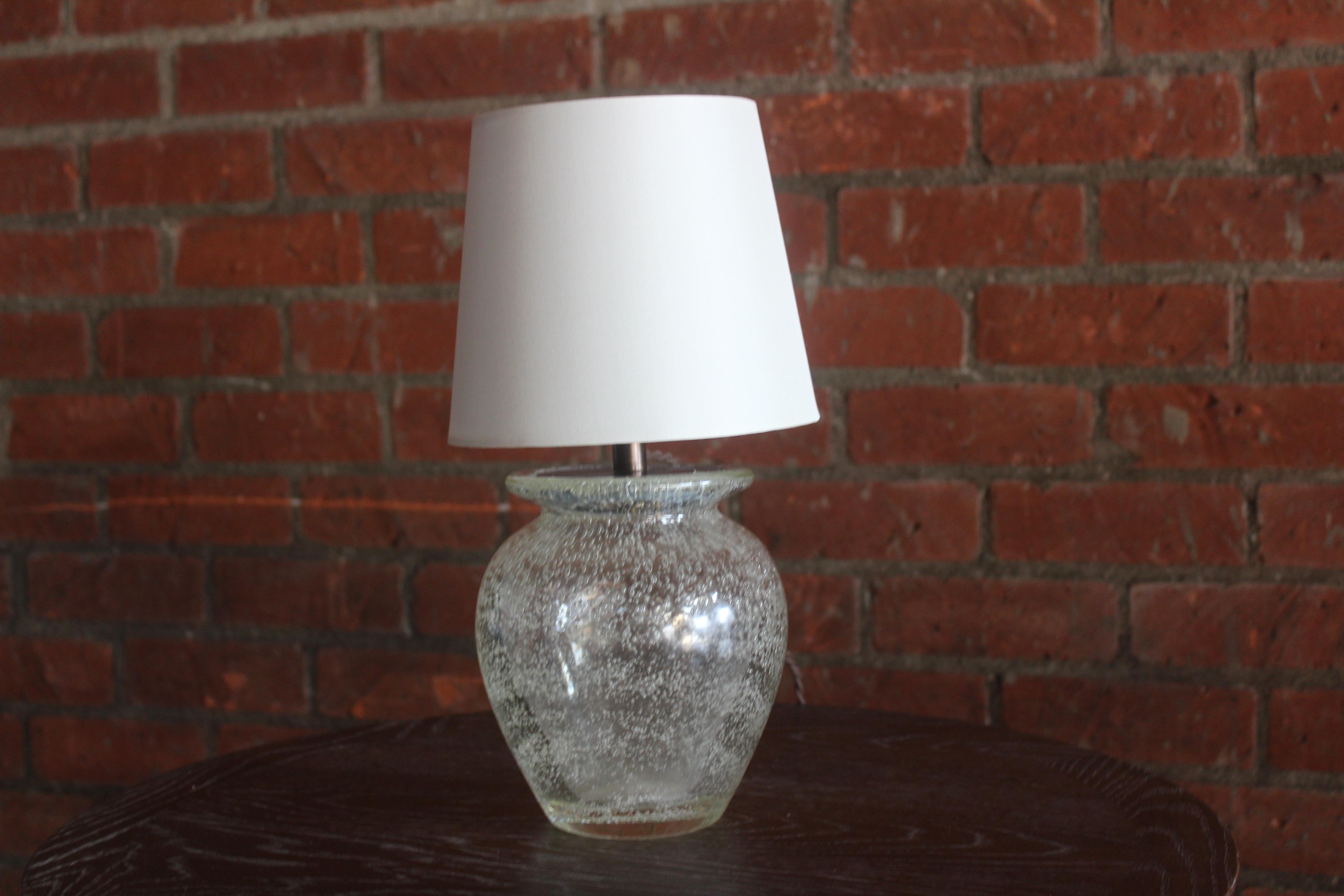 French Glass Table Lamp by Daum, 1950s 6