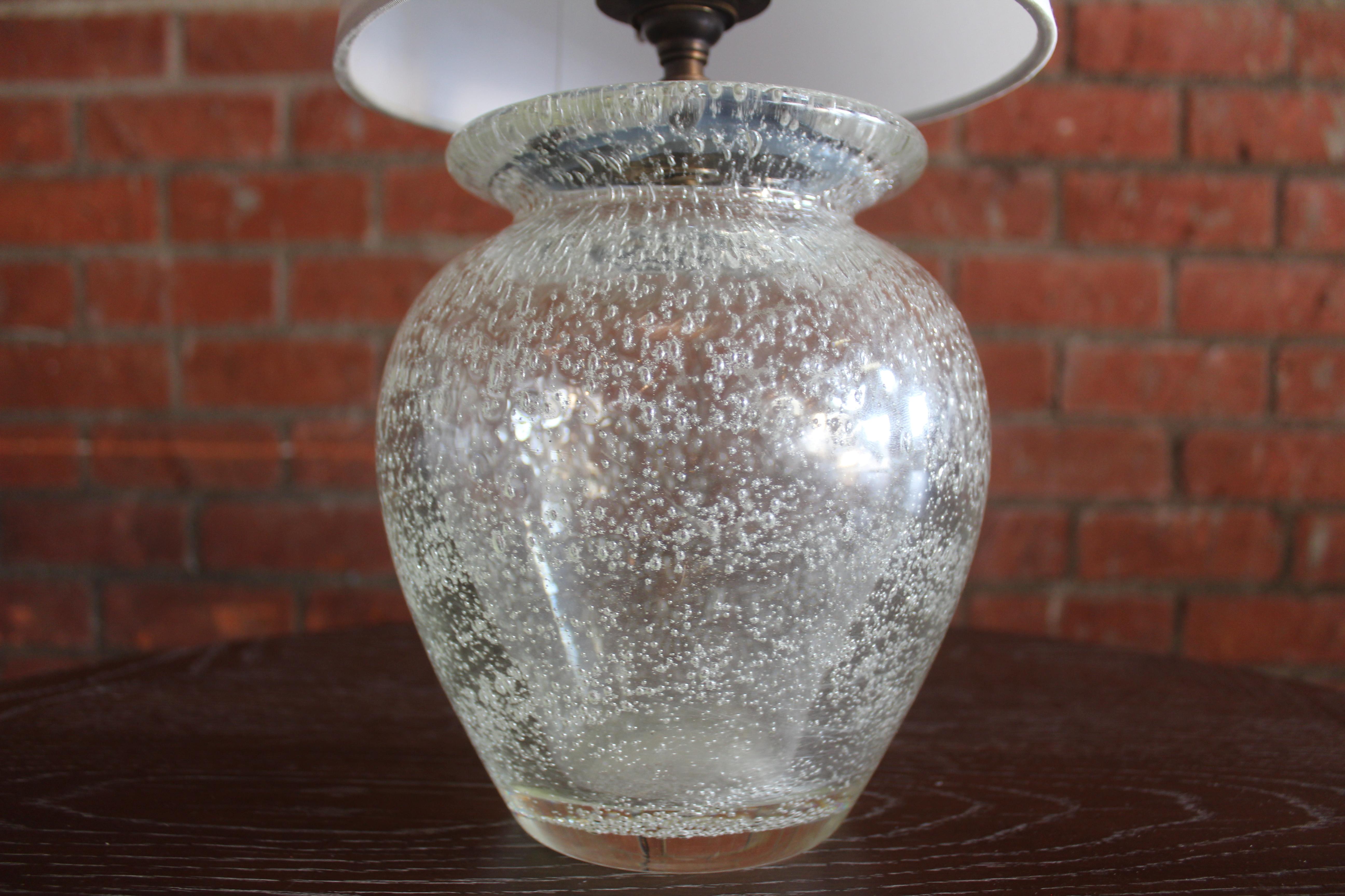 French Glass Table Lamp by Daum, 1950s 8