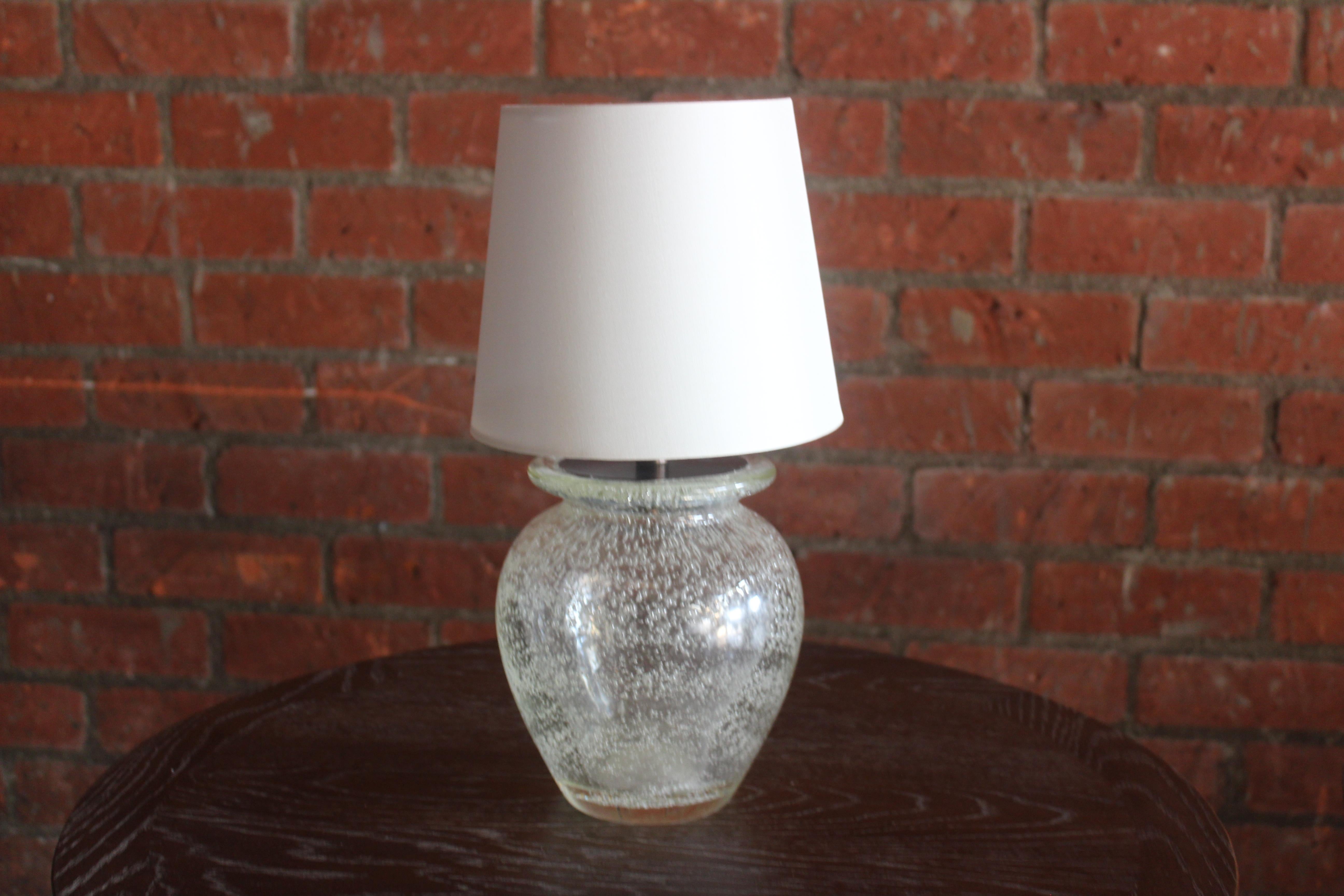 French Glass Table Lamp by Daum, 1950s 9