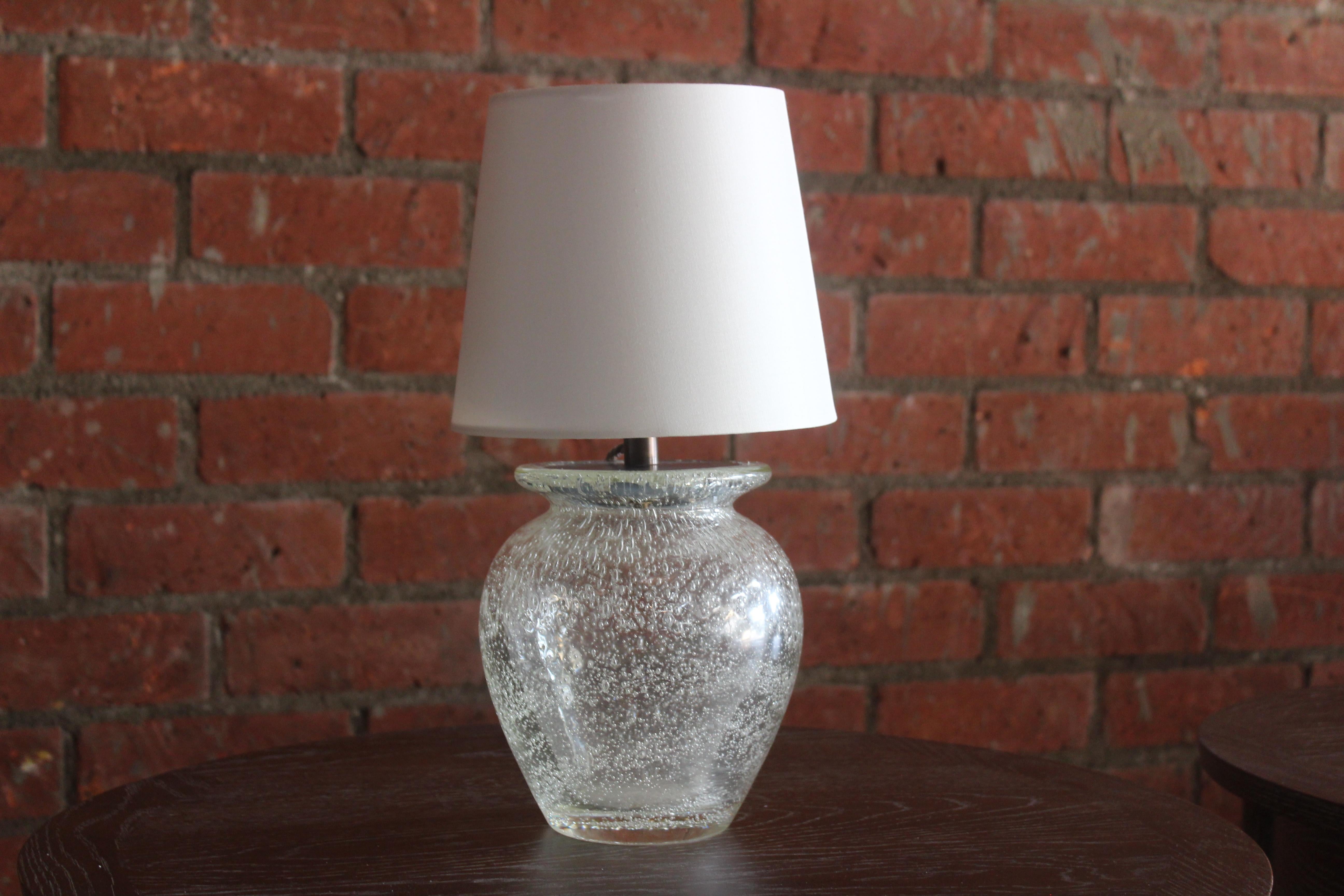 French Glass Table Lamp by Daum, 1950s 10