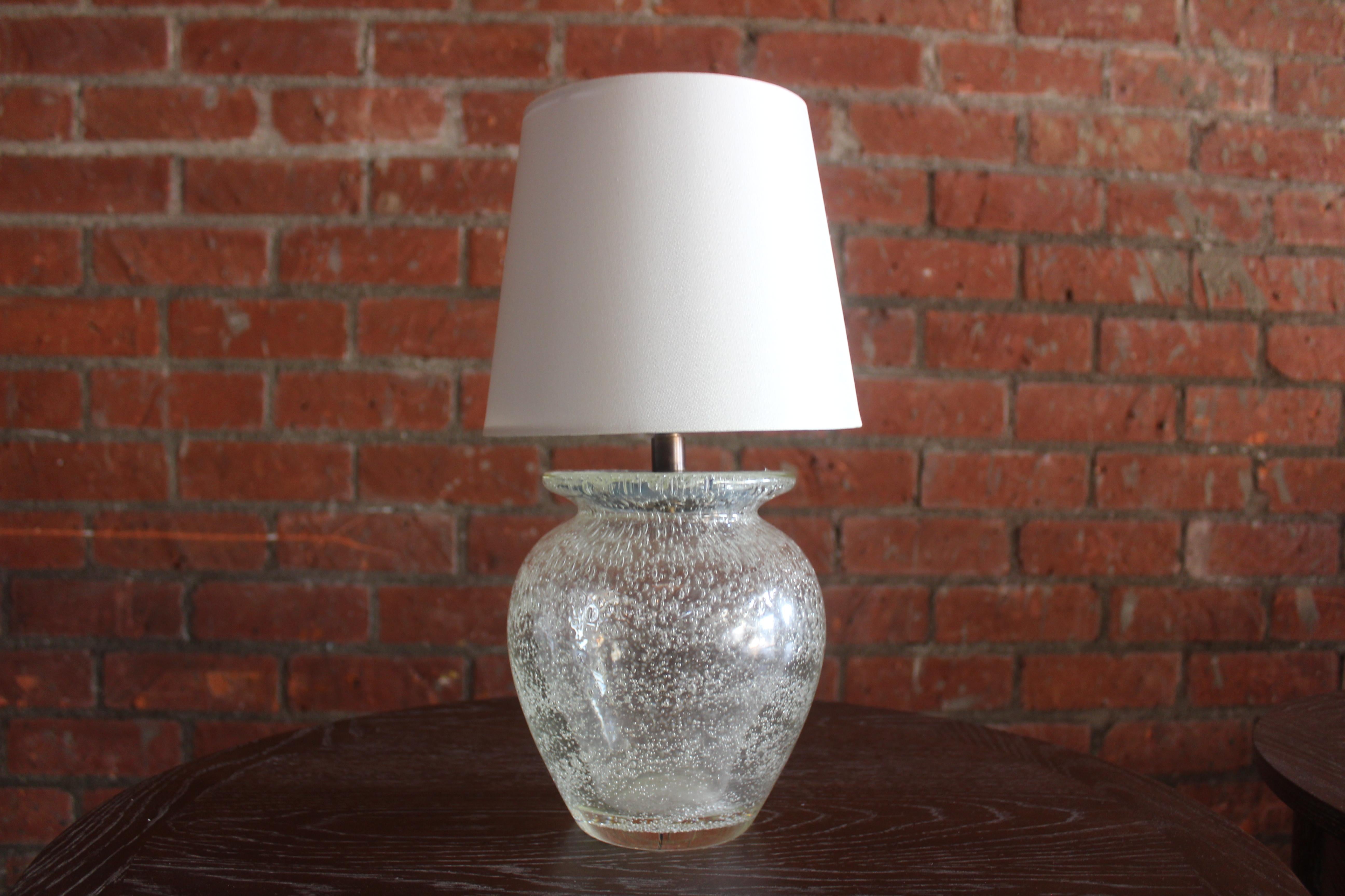 Mid-Century Modern French Glass Table Lamp by Daum, 1950s