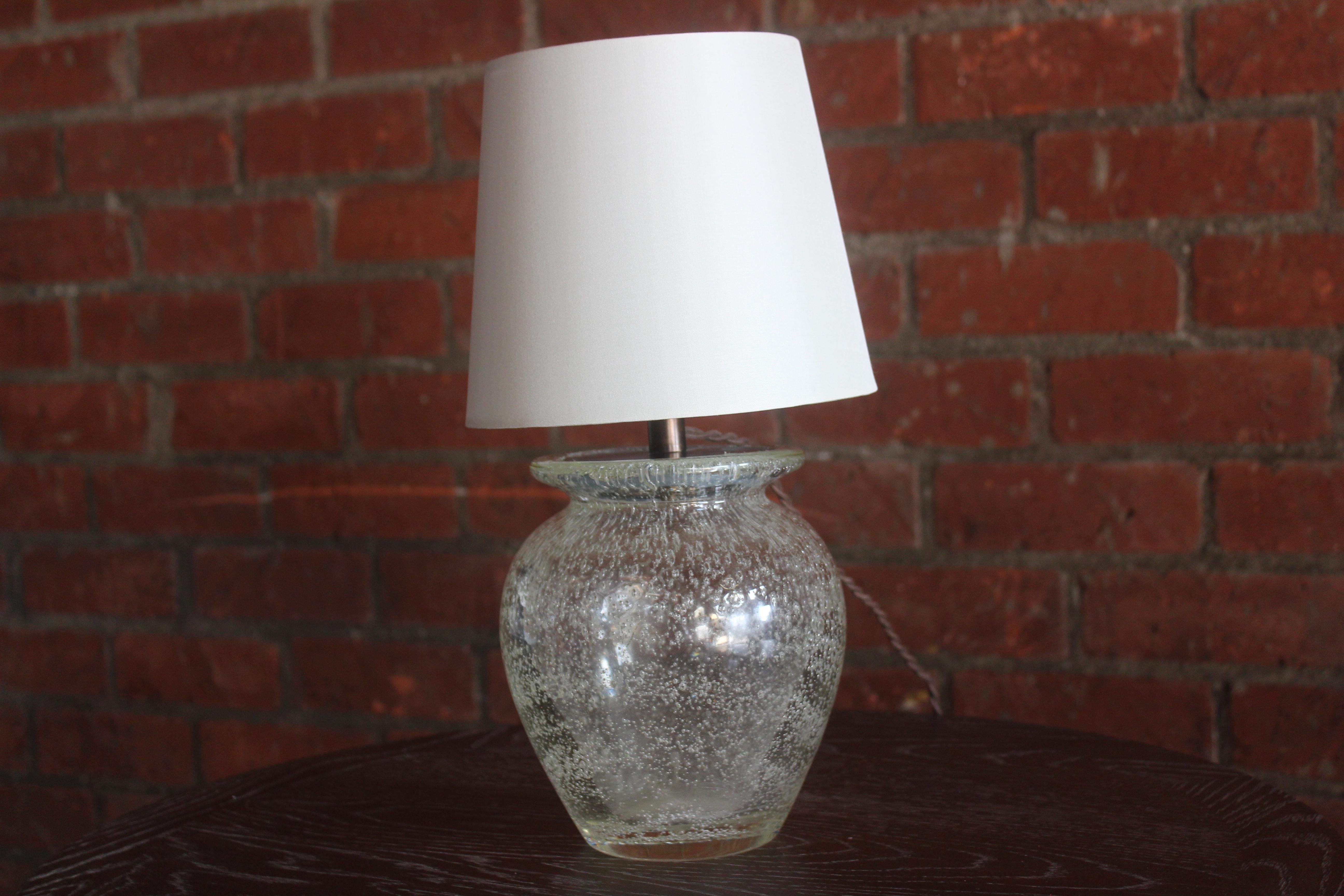 Mid-20th Century French Glass Table Lamp by Daum, 1950s