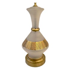 Lampada da tavolo in vetro francese
