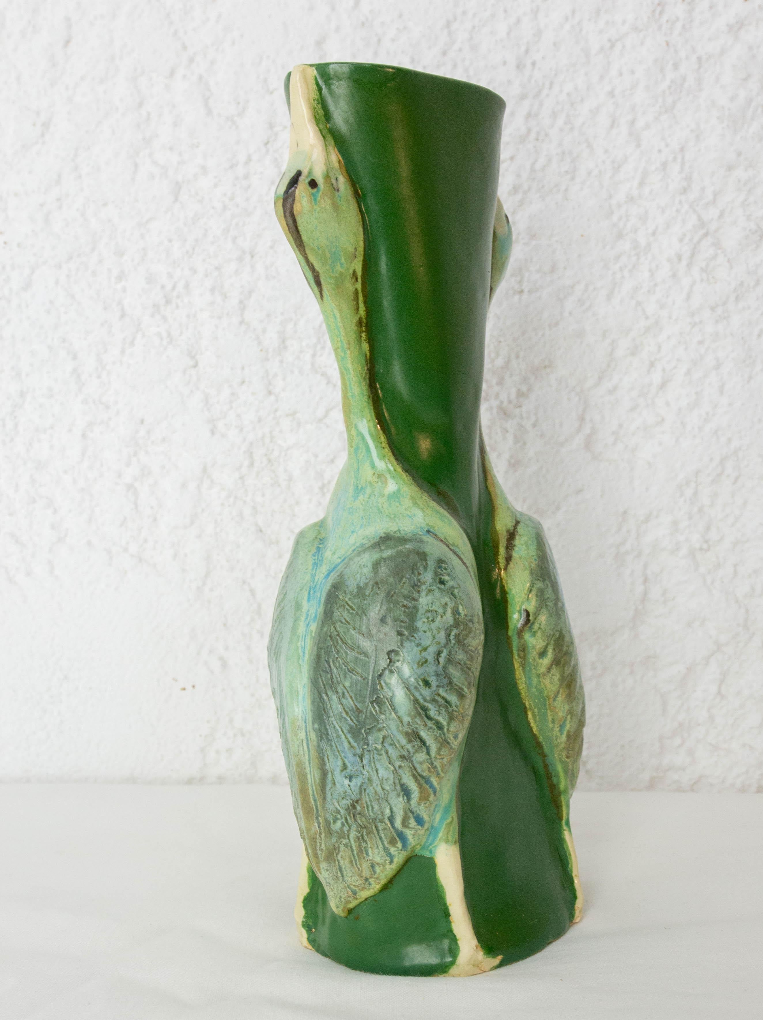 Francese Vaso francese con due ochette in rilievo Art Nouveau, circa 1900 in vendita