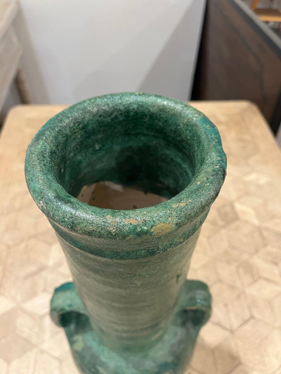 French Glazed 2 Handle Green Glaze Olive Jar Otro en venta