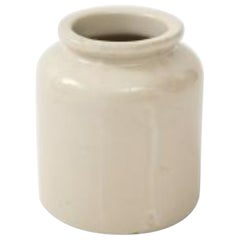 Pot à moutarde en céramique émaillée française