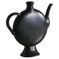French Glazed Ceramic Pitcher, Trompe-l
Oeil Style, 1960s
