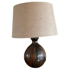 French Glazed Ceramic Table Lamp