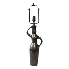 Lampe de table en céramique émaillée française à la manière de Jacques Blin