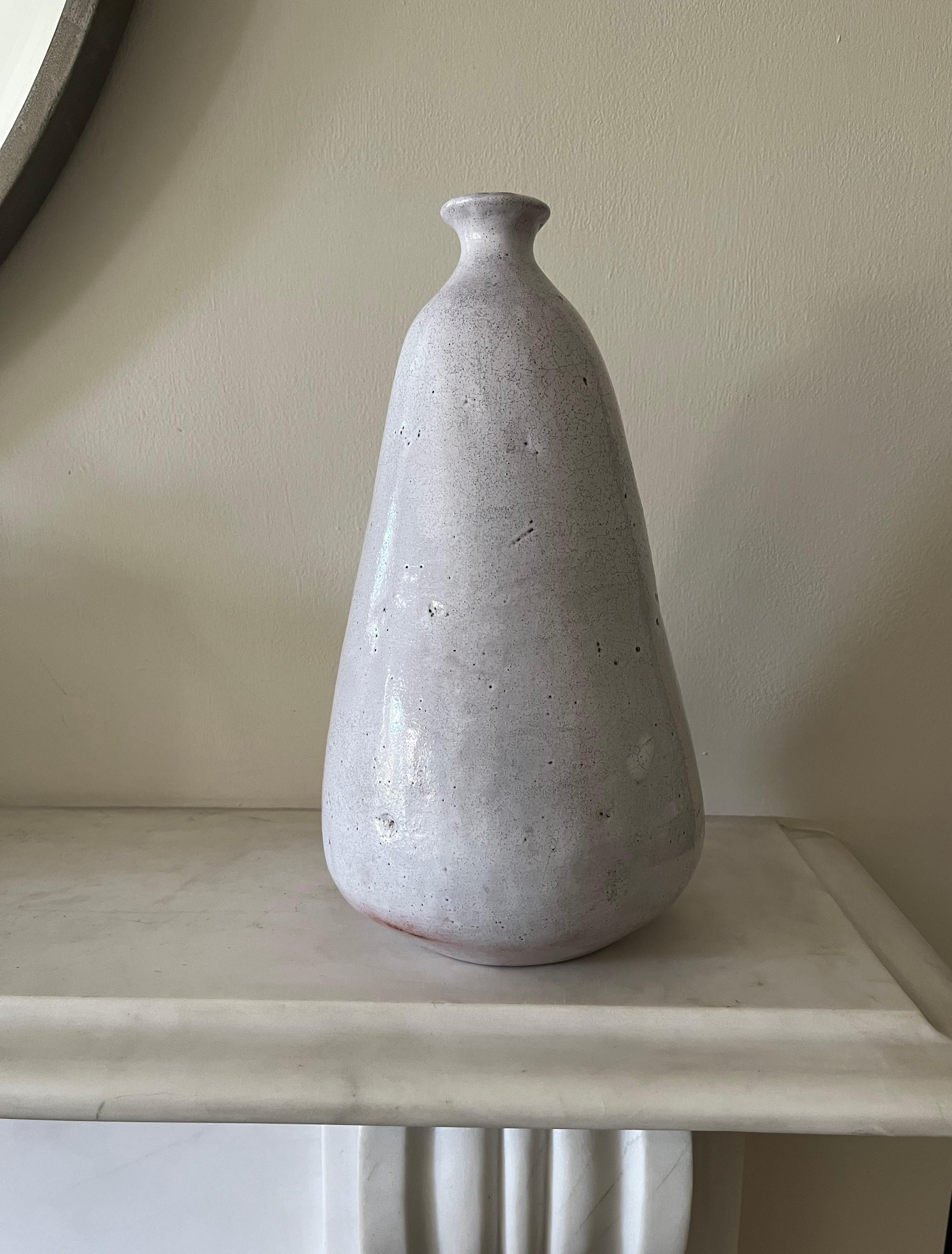 Vase en céramique émaillée française signé EG 1955 en vente 3