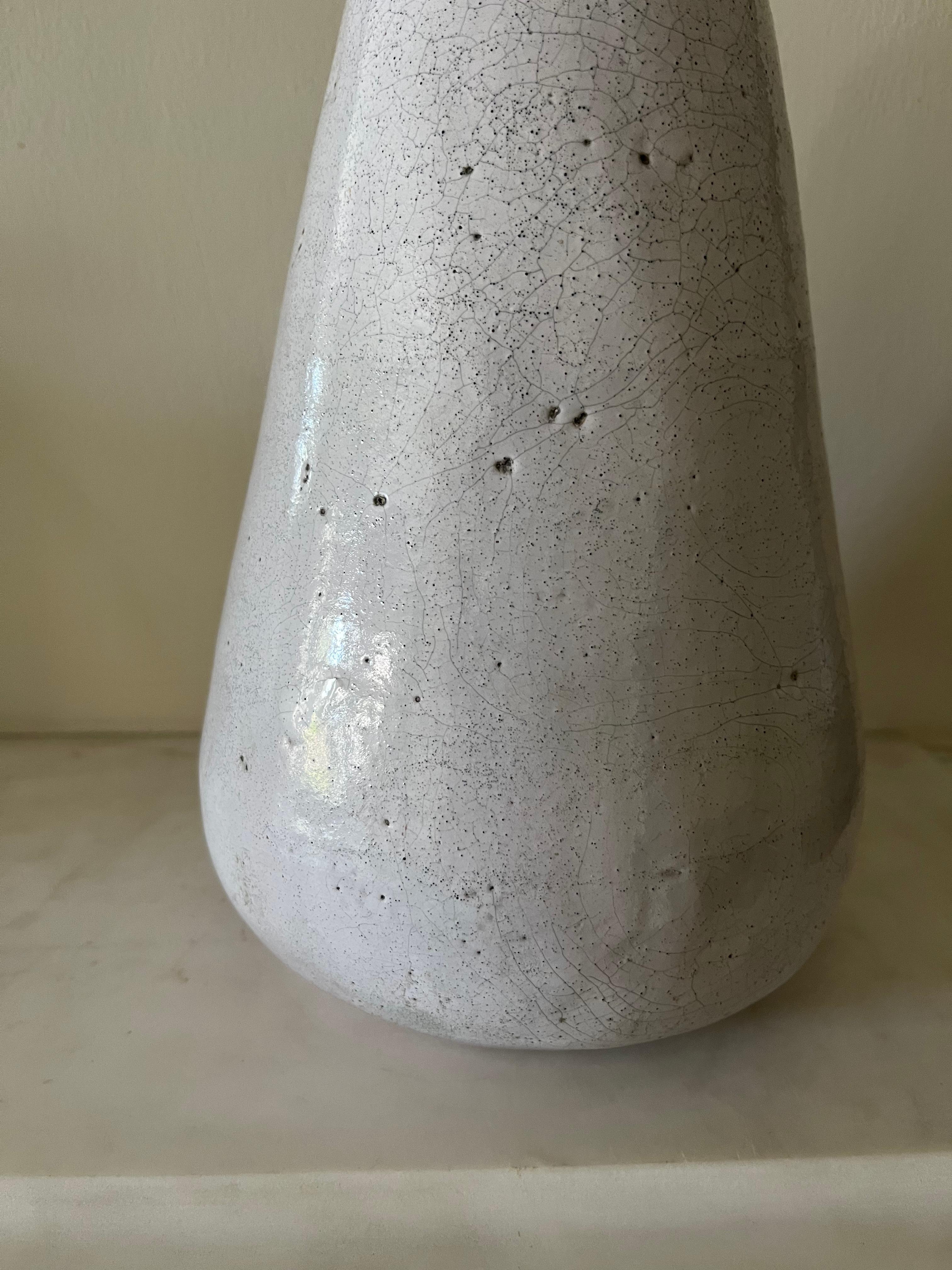 Céramique Vase en céramique émaillée française signé EG 1955 en vente
