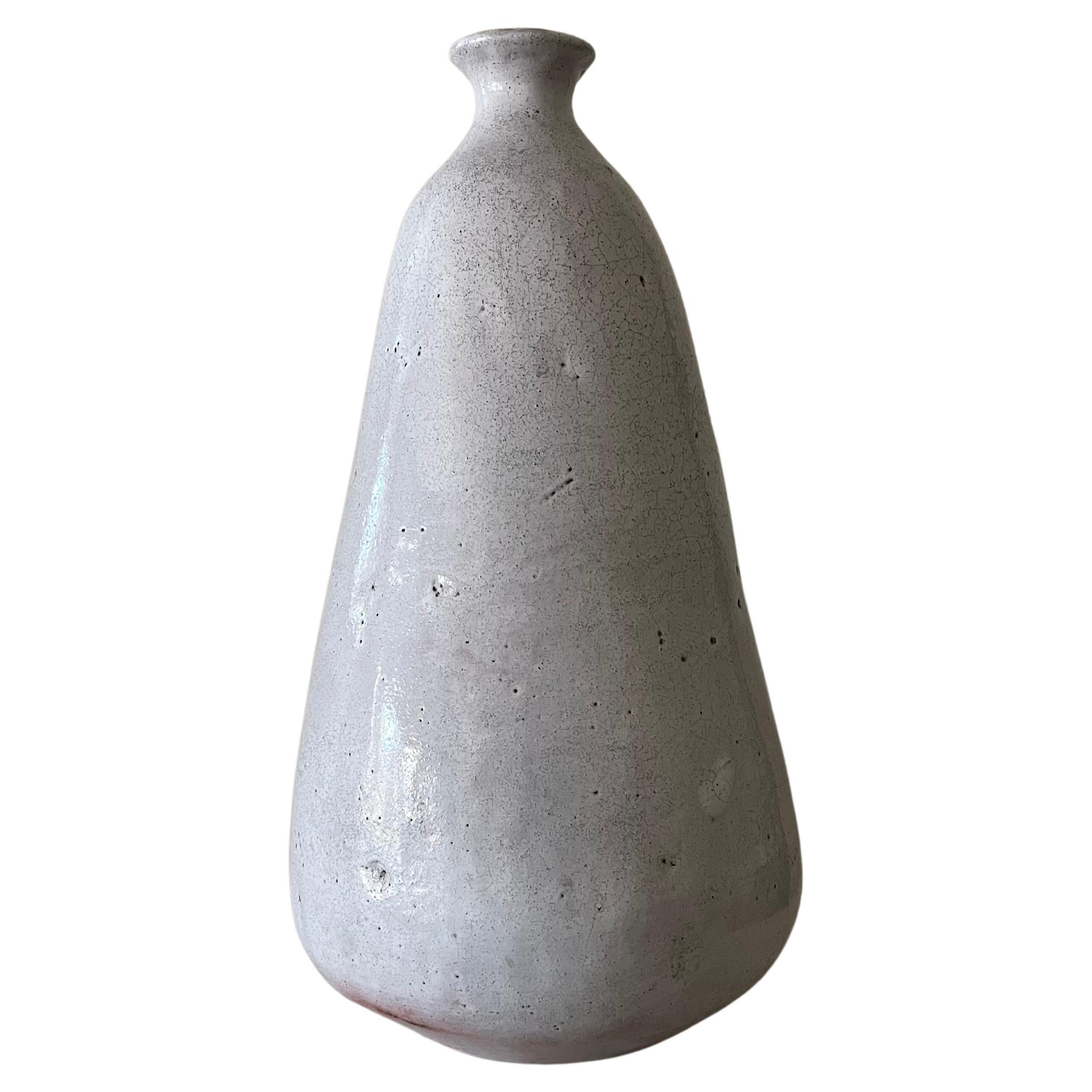 Vase en céramique émaillée française signé EG 1955 en vente