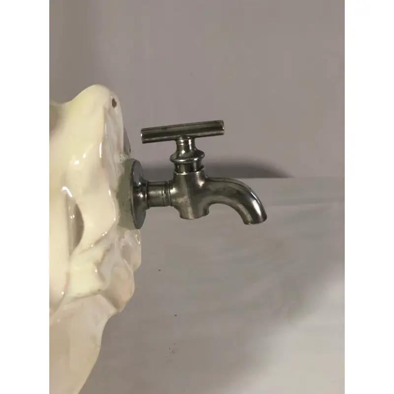 Carafe à fontaine en céramique et porcelaine émaillée française en vente 5
