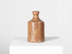 French Glazed Stoneware Bottle, Mid 20th Century