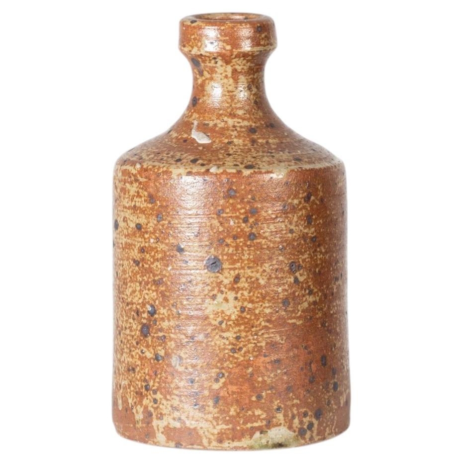 French Glazed Stoneware Bottle, Mid 20th Century