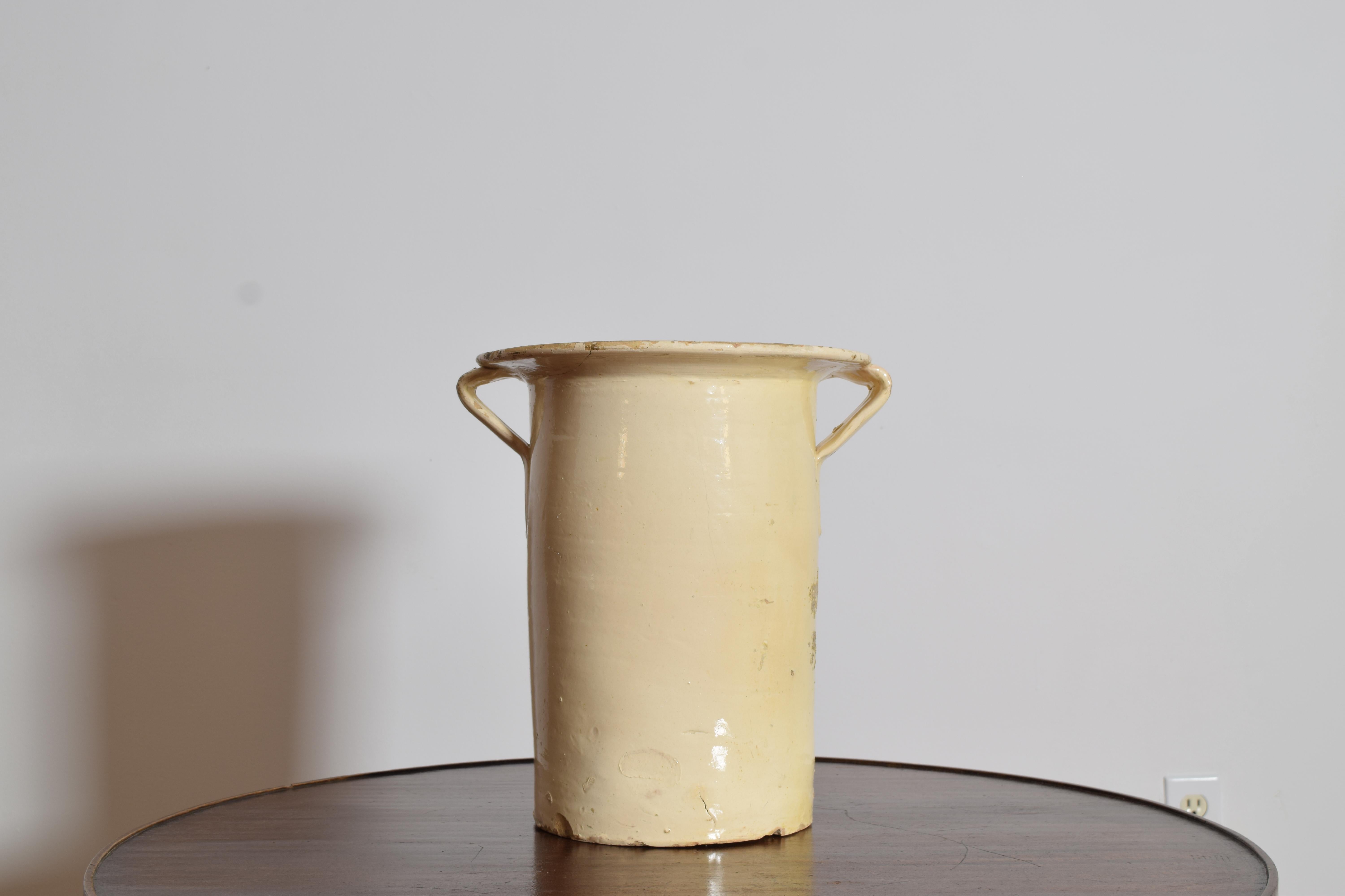 Stile provenzale Pentola per confit in gres smaltato francese, XIX secolo in vendita