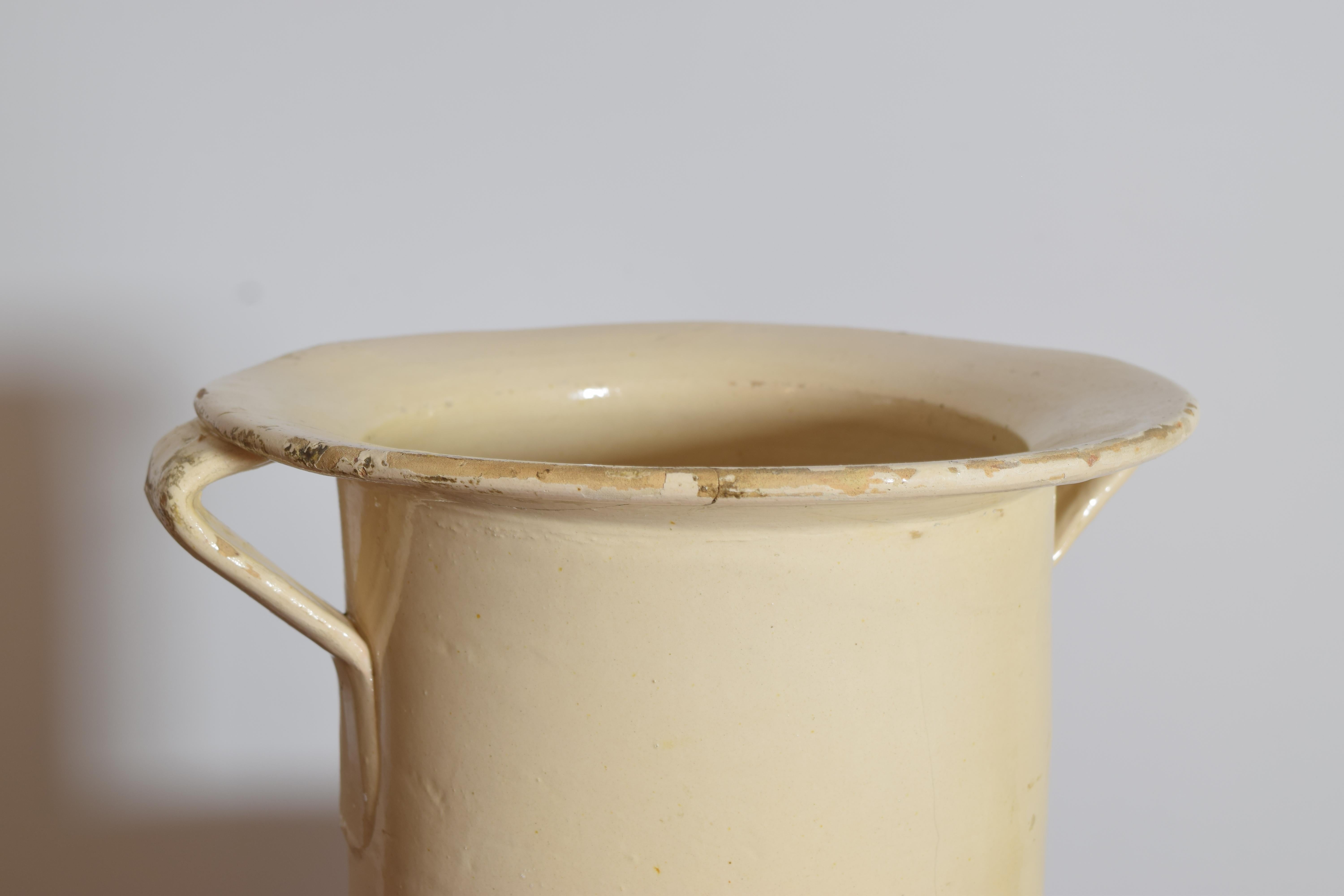 Smaltato Pentola per confit in gres smaltato francese, XIX secolo in vendita