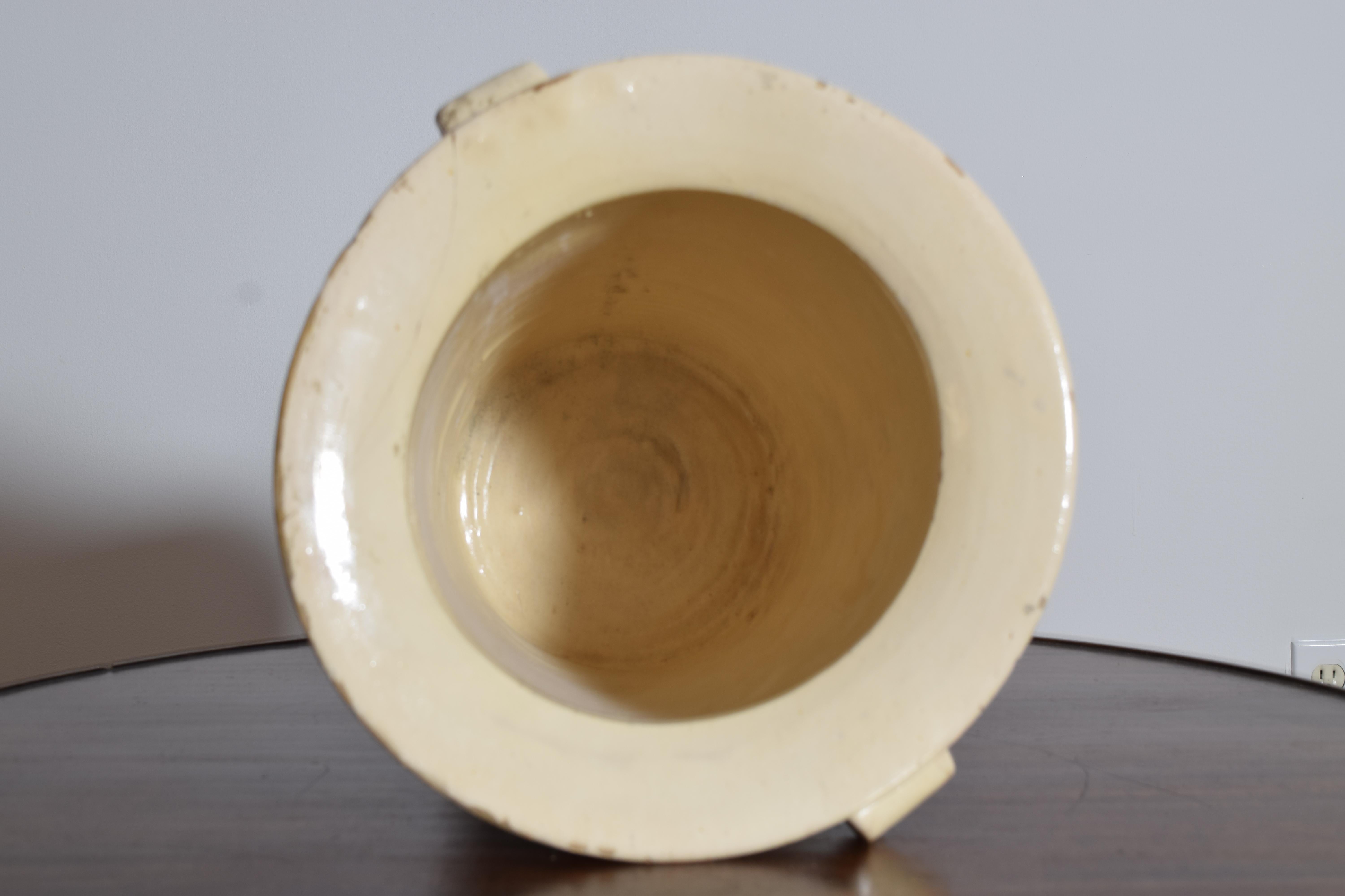 Pentola per confit in gres smaltato francese, XIX secolo In condizioni buone in vendita a Atlanta, GA