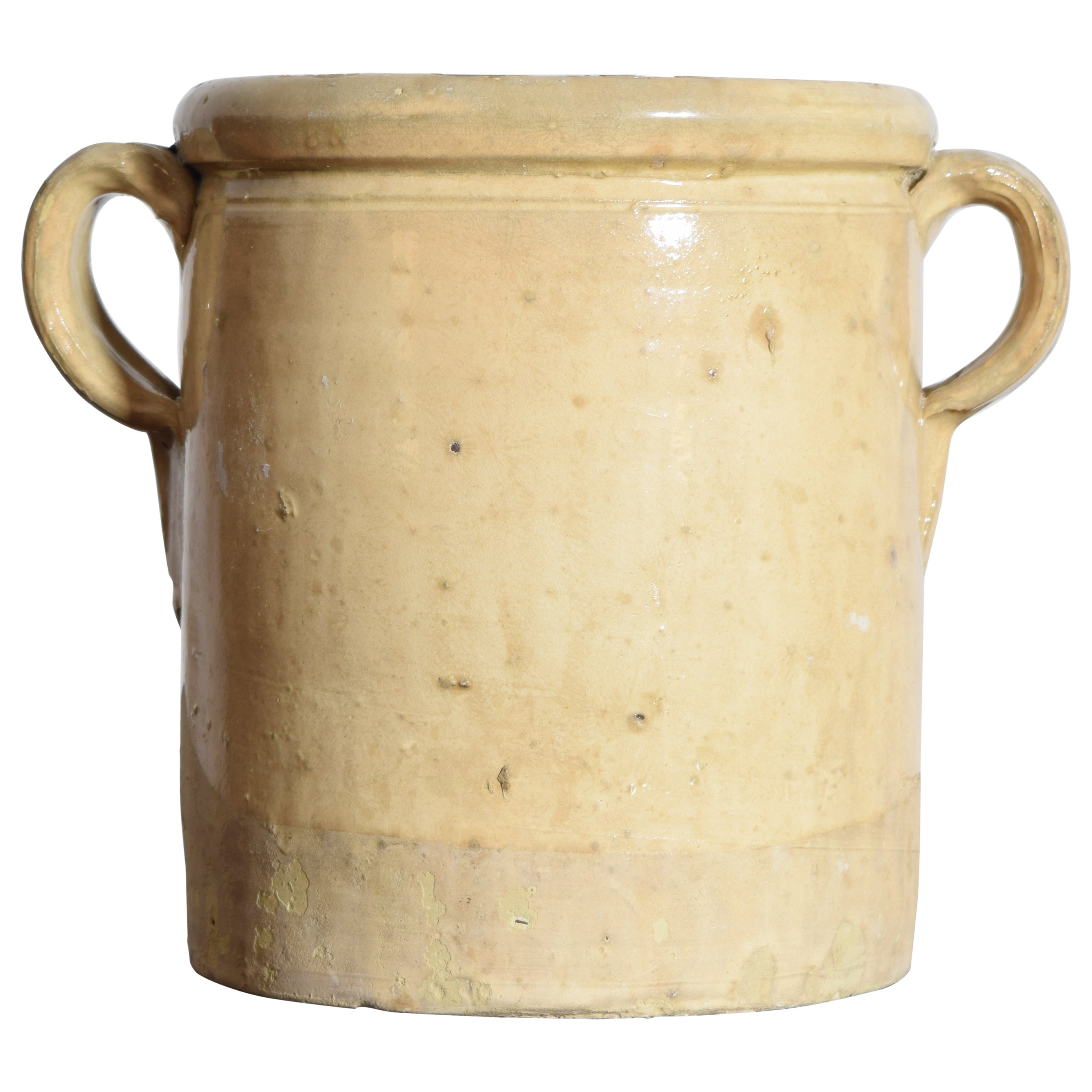 Pentola per confit in gres smaltato francese, XIX secolo